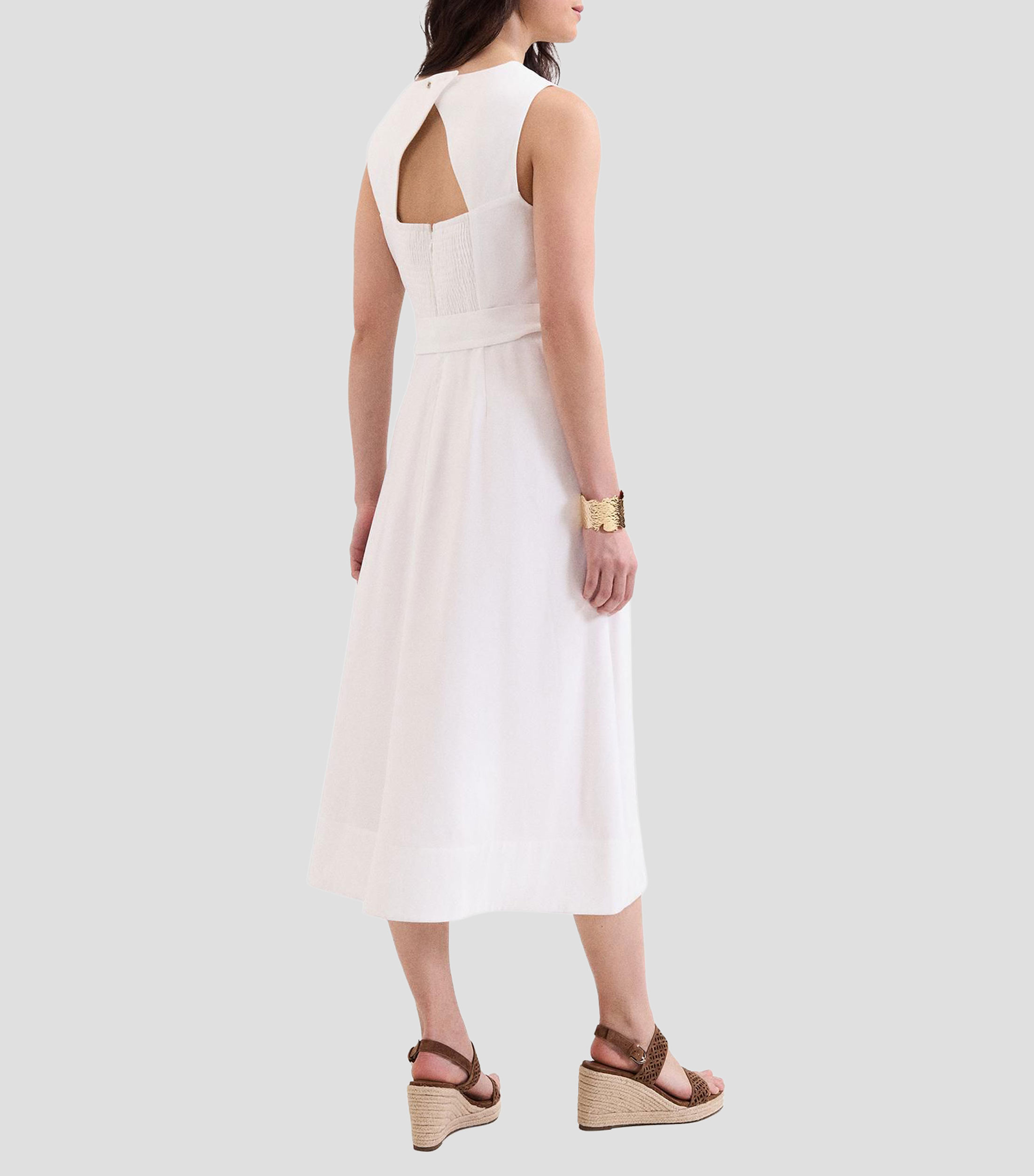 Vestido midi liso María Mujer