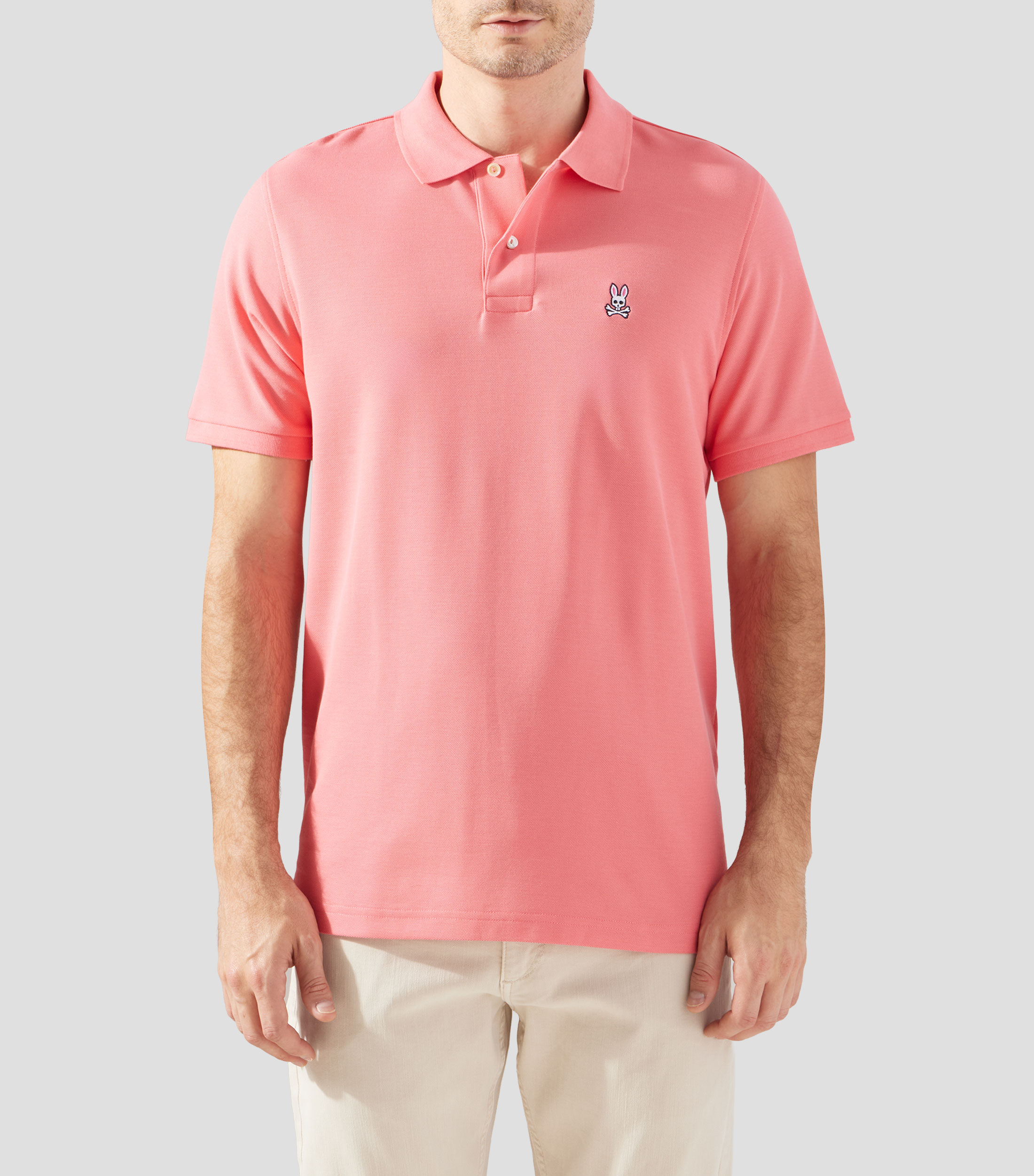 Playera polo manga corta lisa Hombre