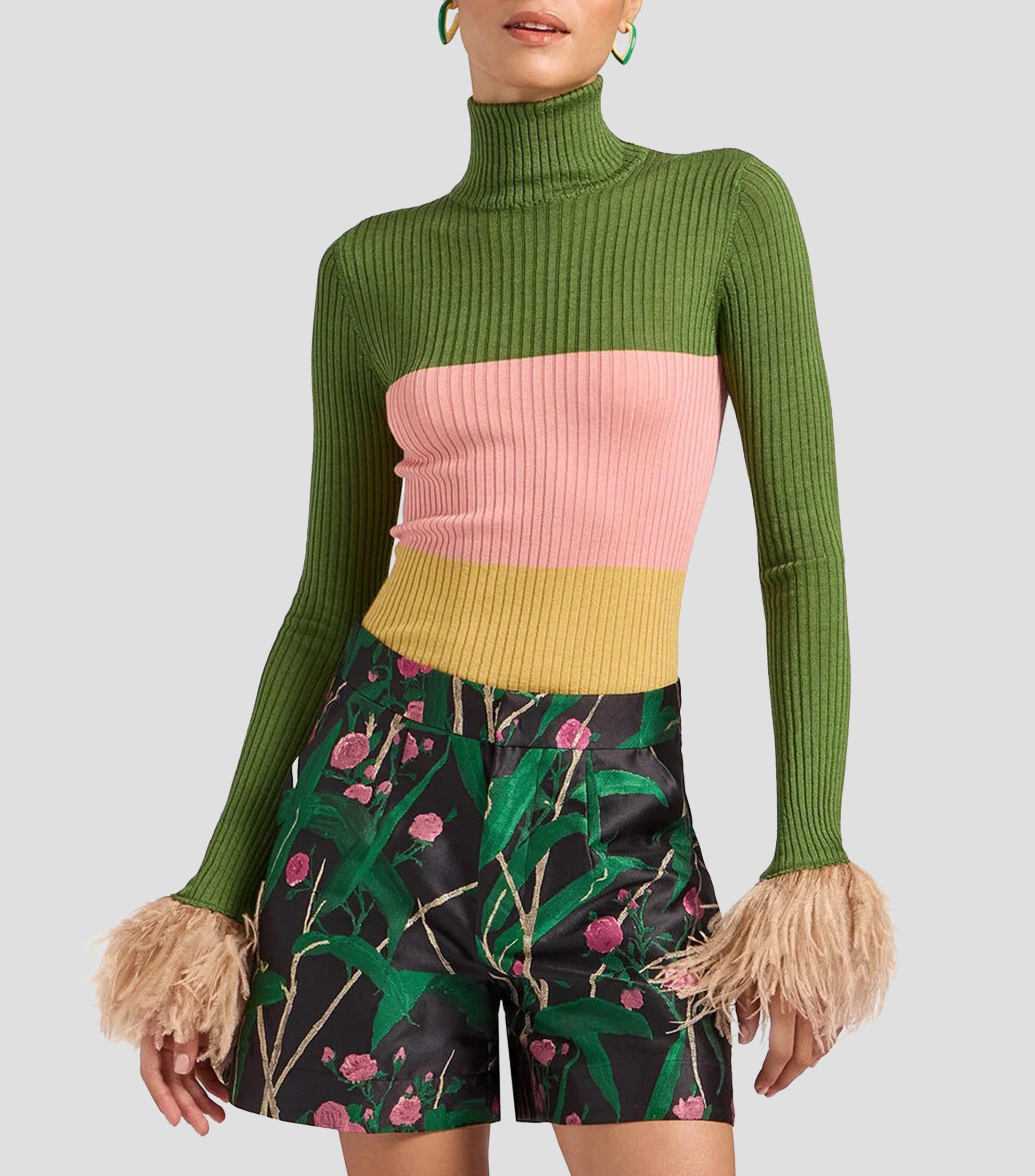 Suéter cuello alto Mujer