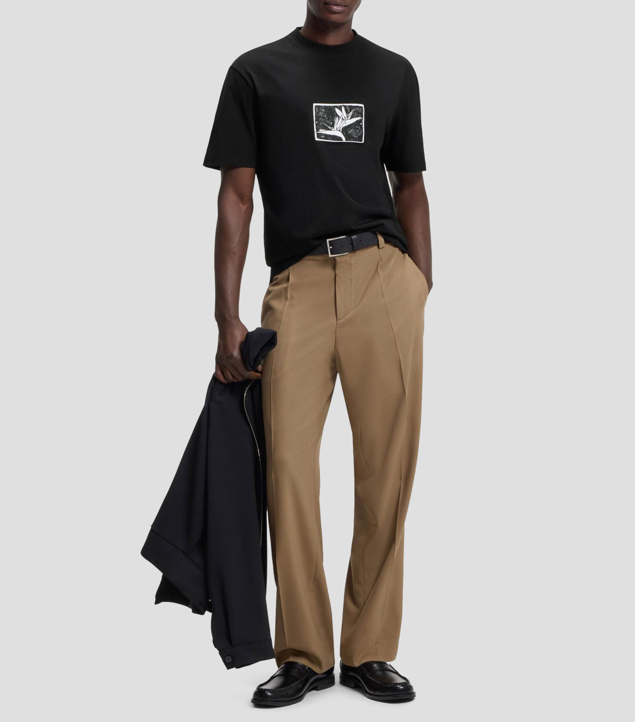 Playera relaxed en algodón con ilustración y logo Hombre