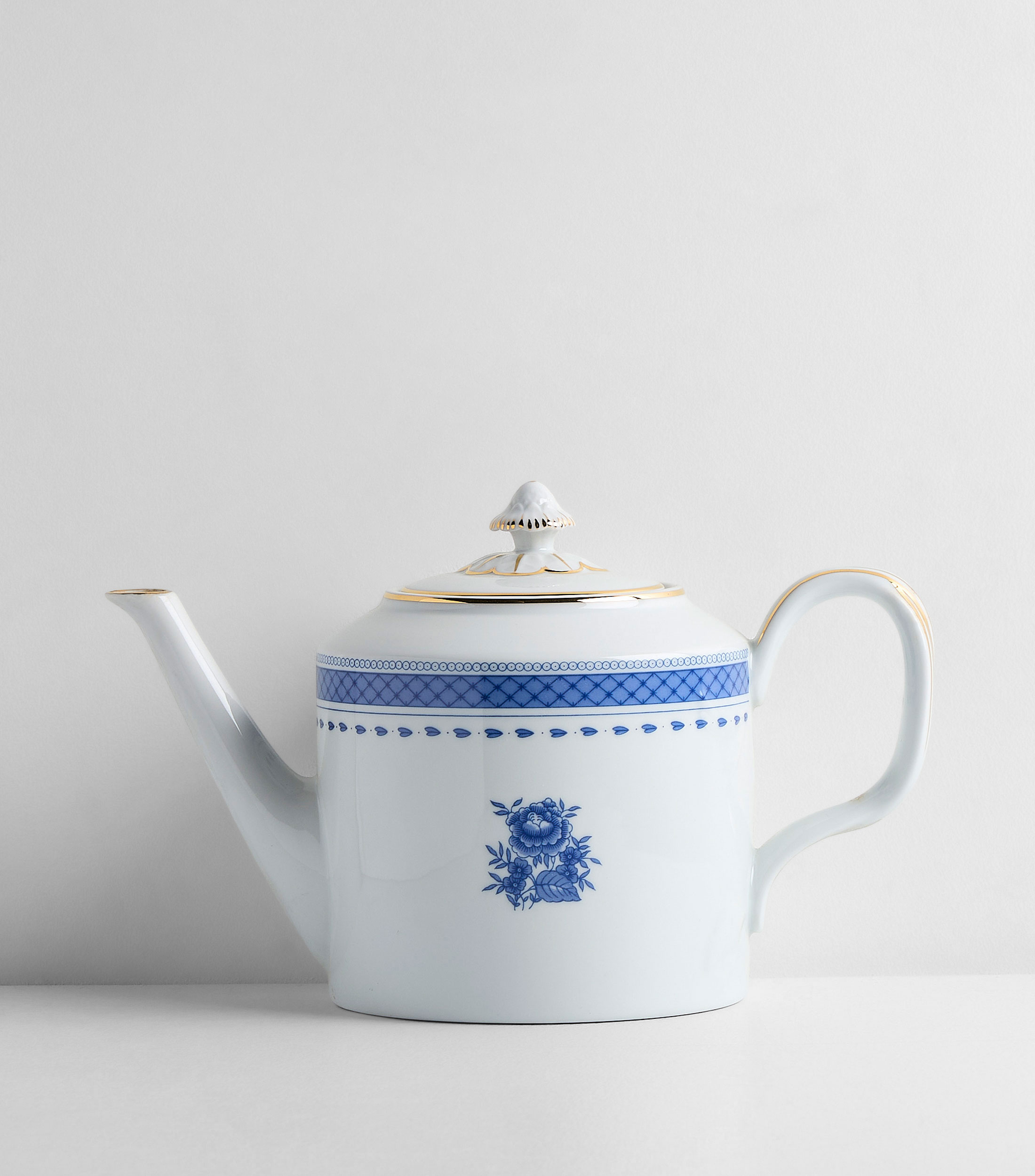 Tetera Cozinha Velha blanco con azul