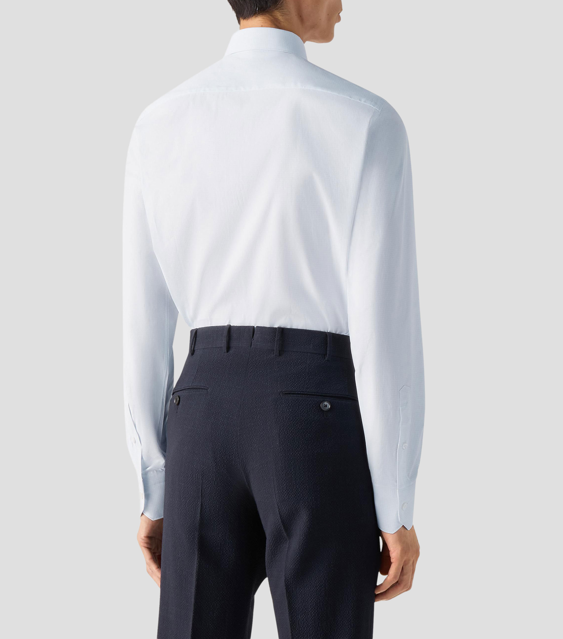 Camisa de vestir con cuadros y manga larga Hombre