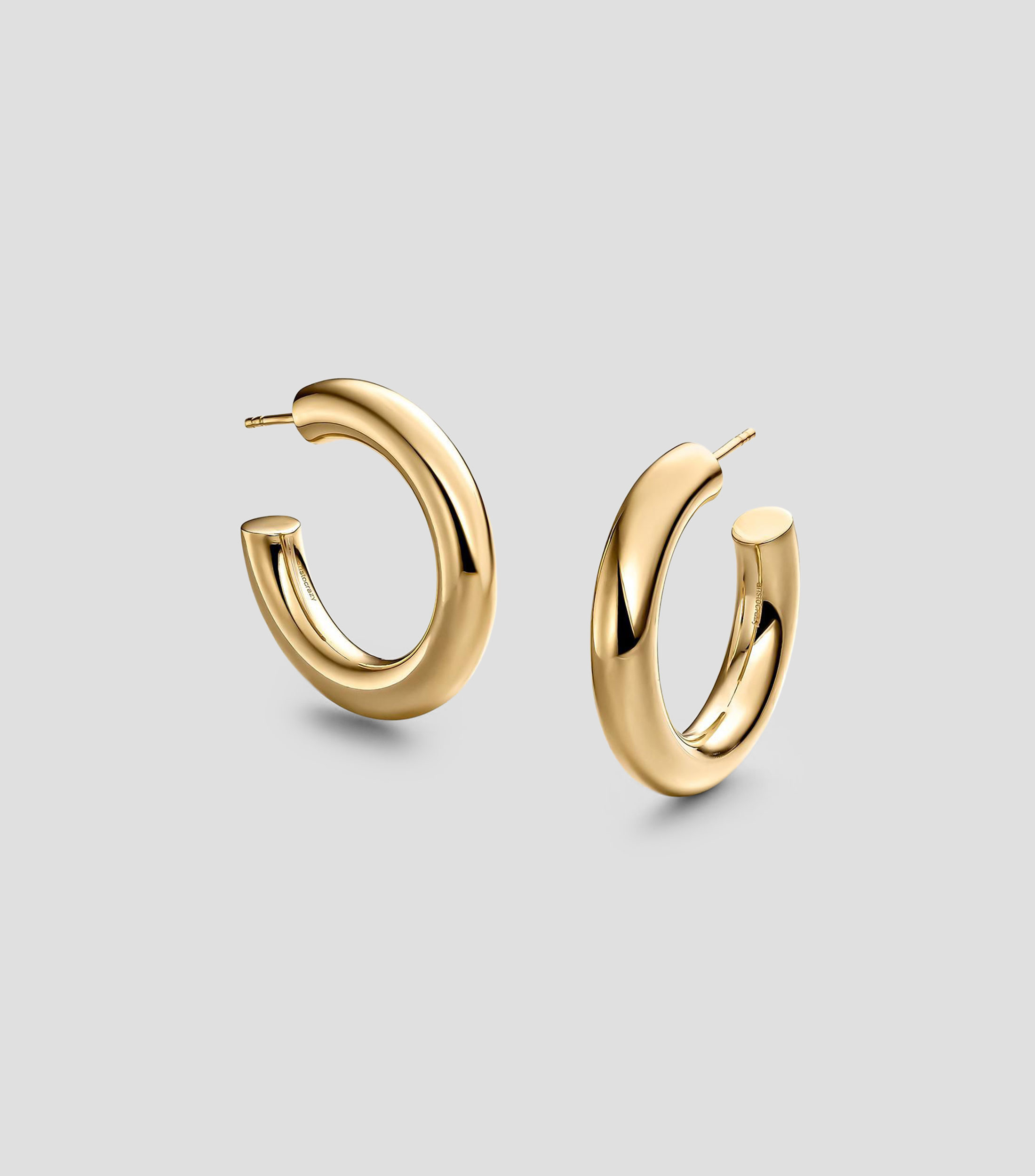 Pendientes de aro gruesos en plata .925 Mujer