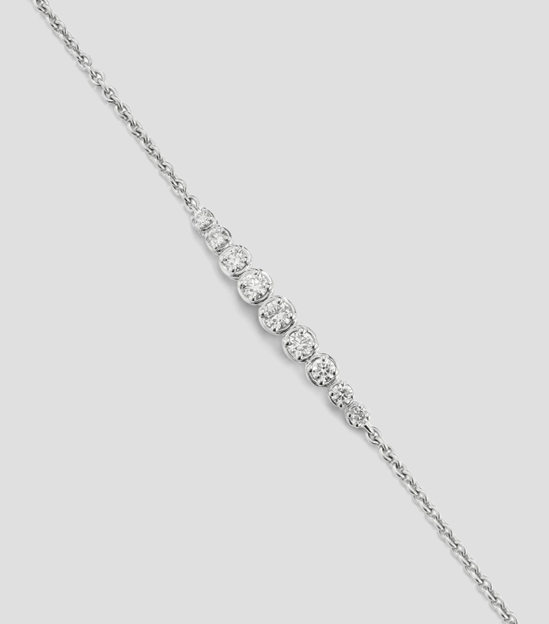 Pulsera en oro blanco 18 kilates con diamantes Grace Mujer