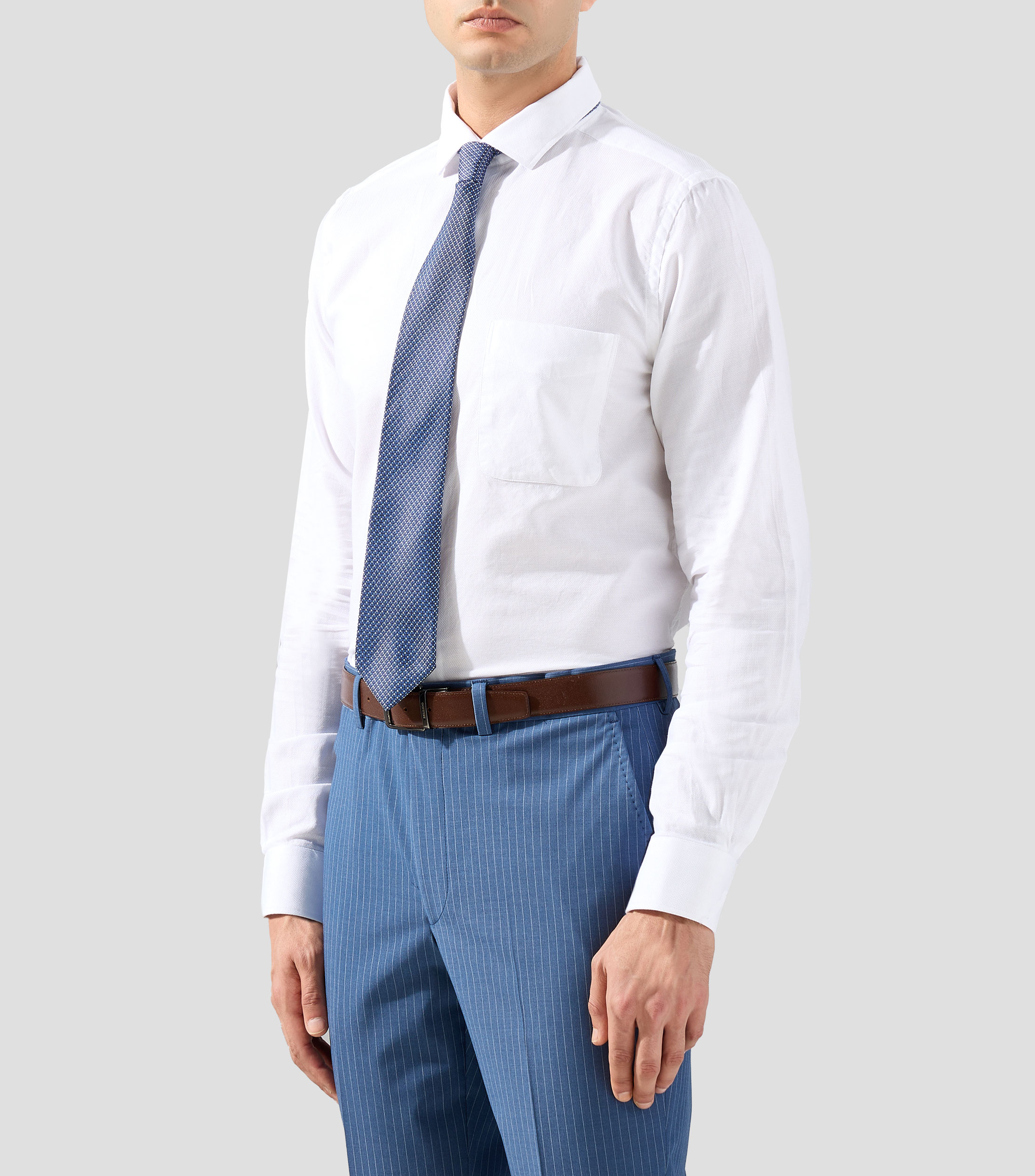 Camisa diseño sólido manga larga Hombre