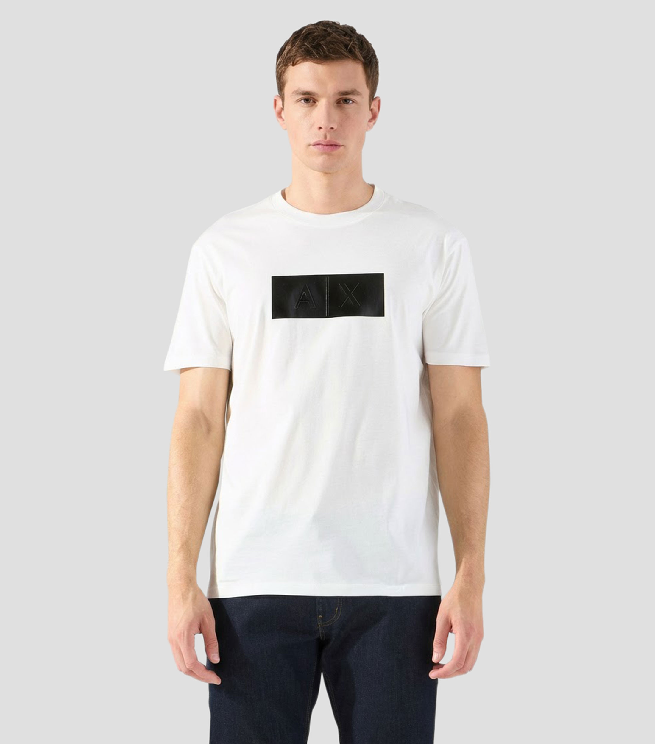 Playera cuello redondo manga corta logotipada Hombre