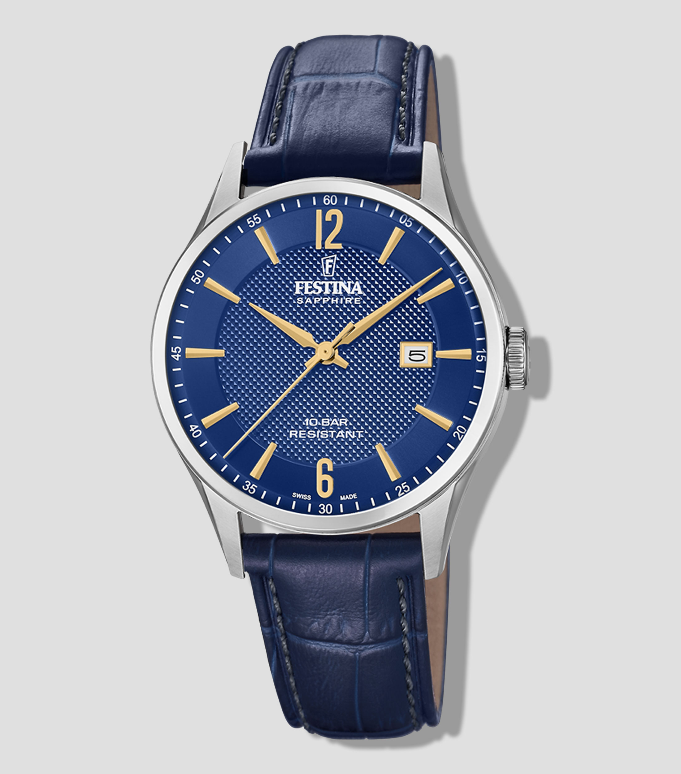 Reloj para Hombre Casual Plateado, Azul