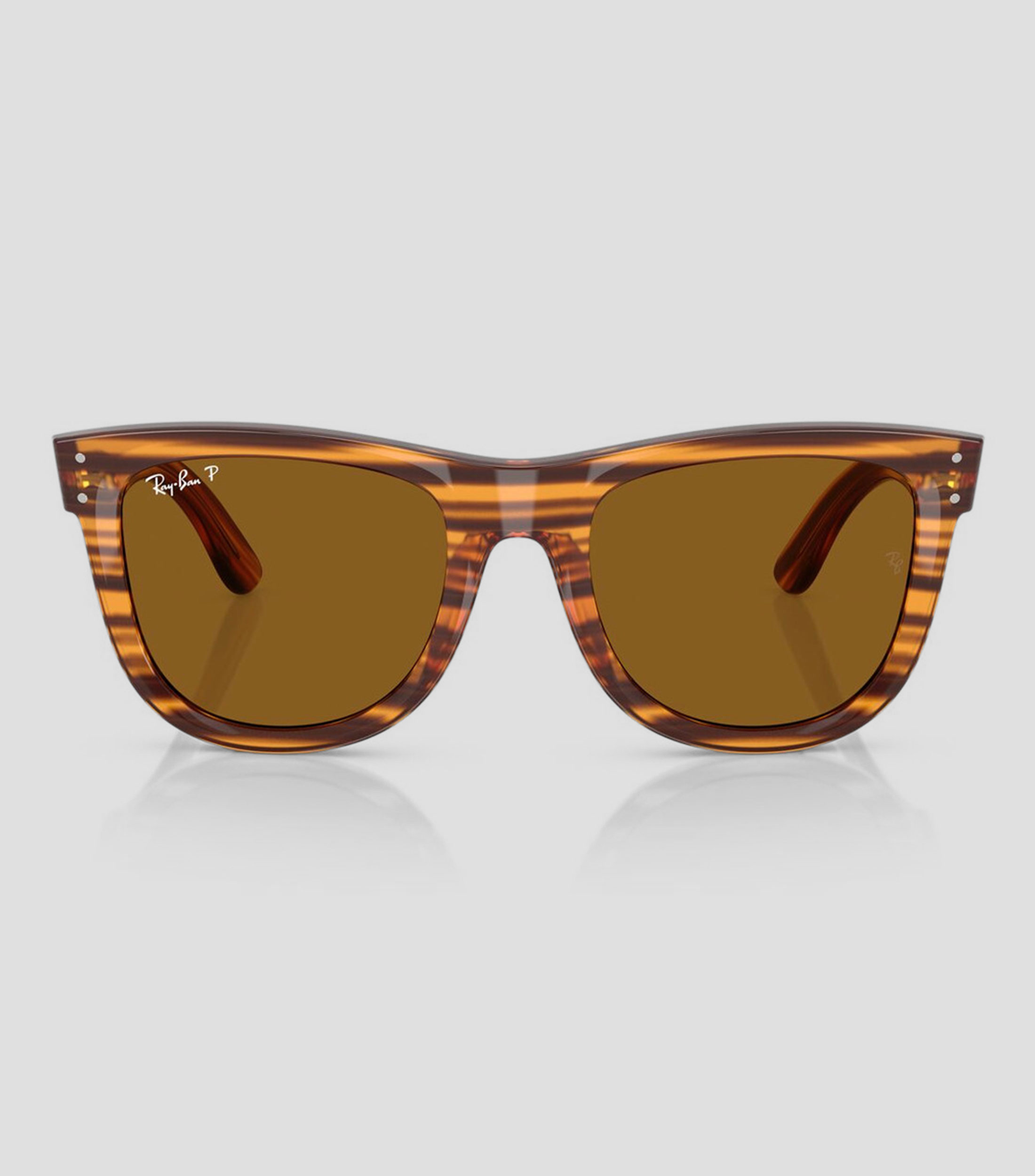Lentes de sol cuadrada Wayfarer Reverse havana Mujer