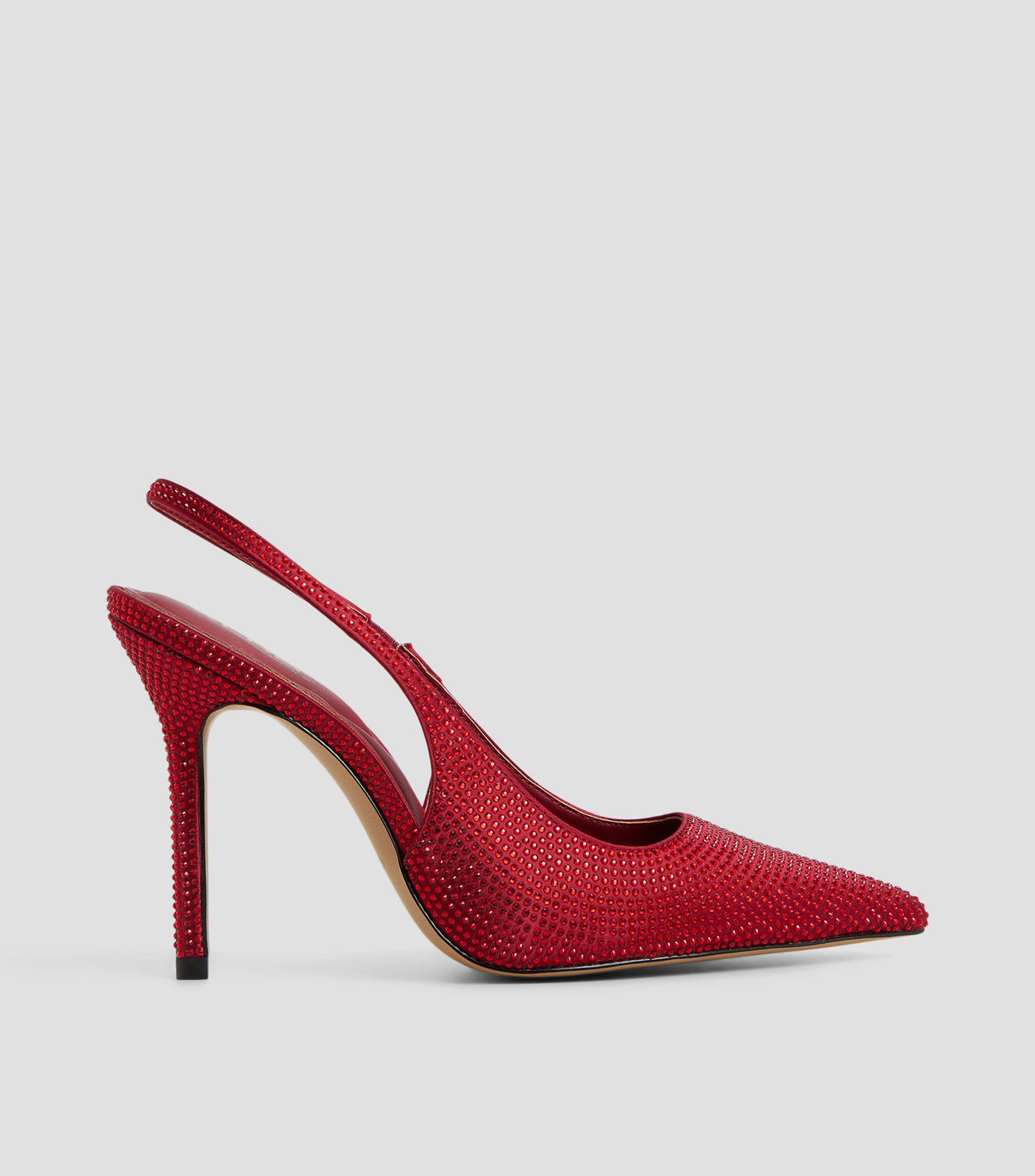 Zapatillas slingback con tacón alto delgado Mujer