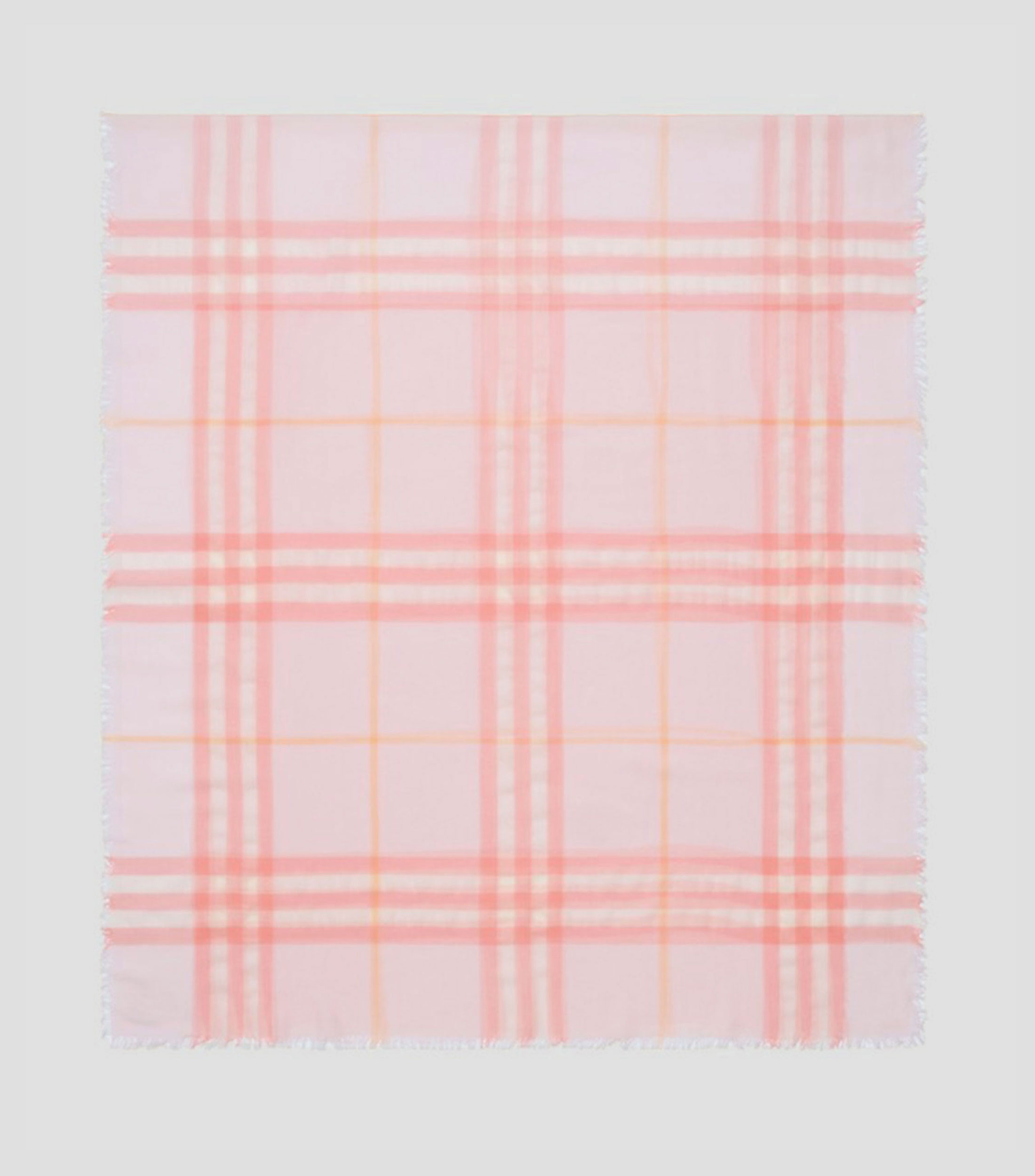 Pañuelo ancho en lana Check Mujer