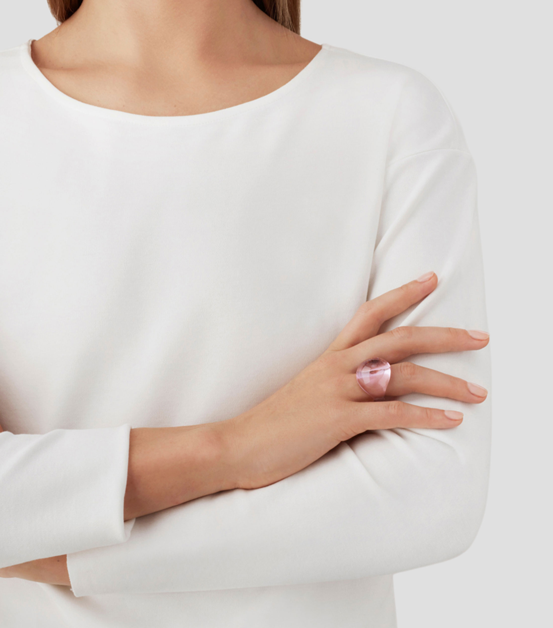 Anillo Cabuchón rosado Mujer talla 51
