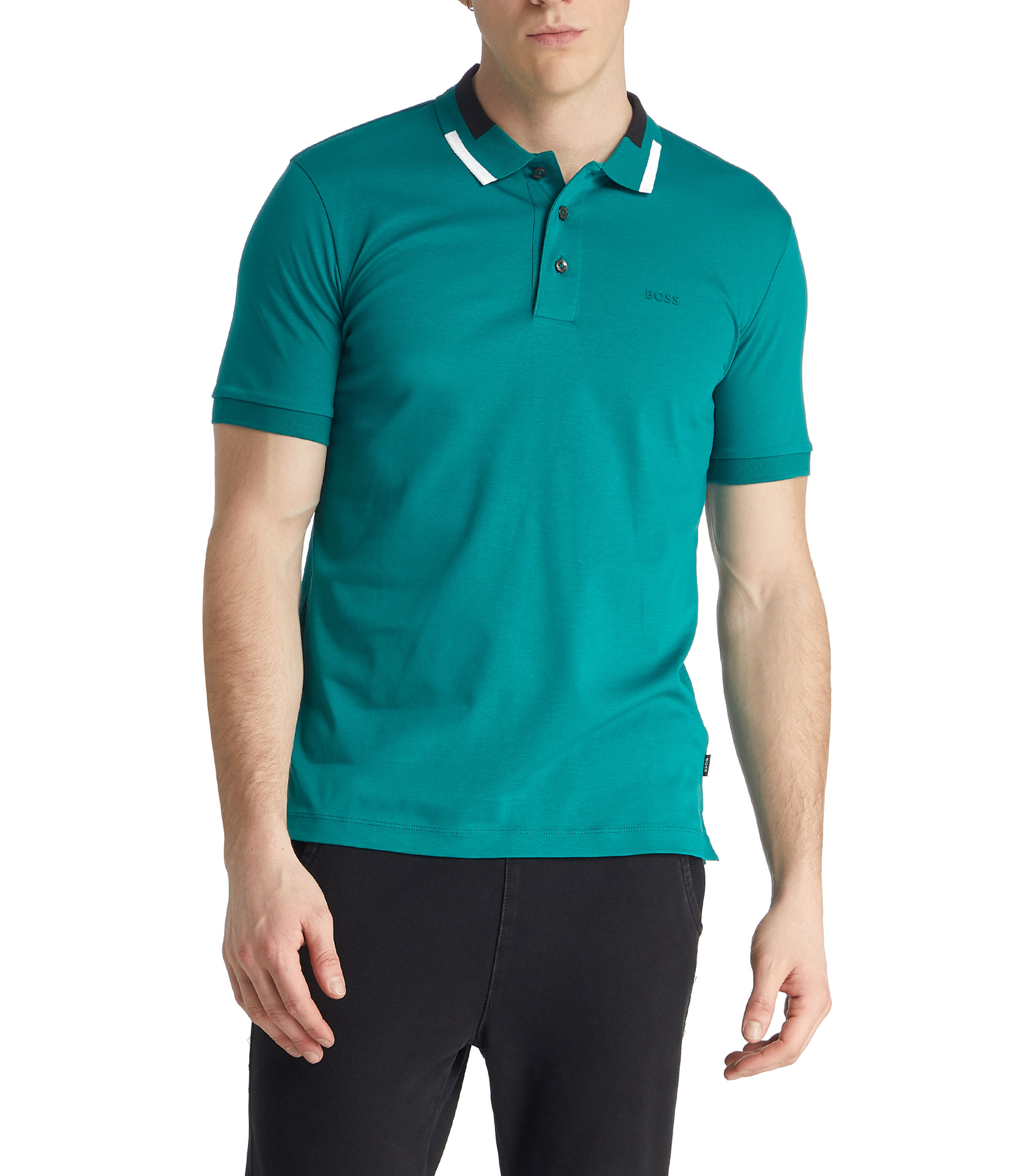 Boss: Playera Tipo Polo Verde Larga Hombre | El Palacio de Hierro