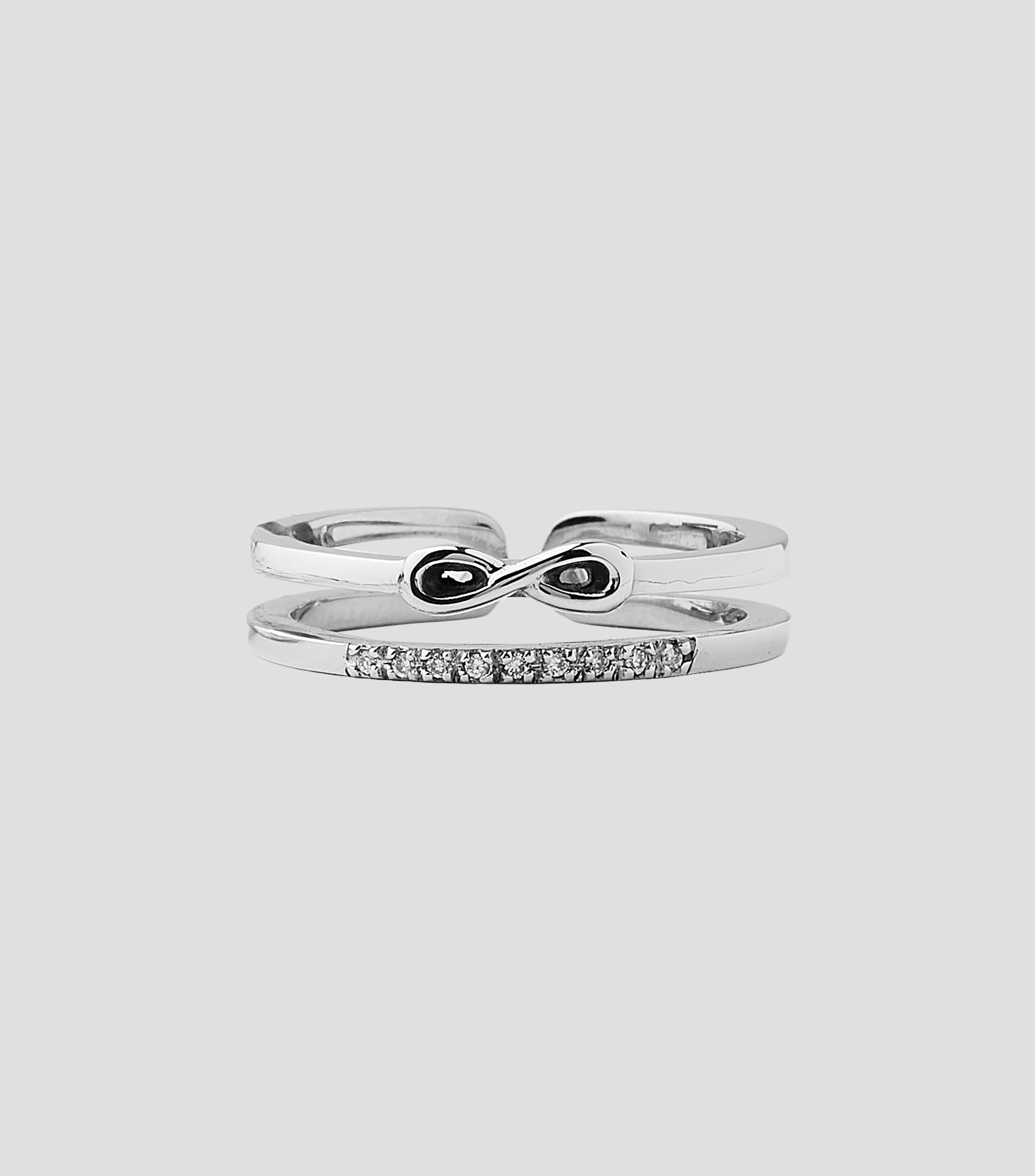 Anillo en Oro de 14 Kilates con brillantes Mujer