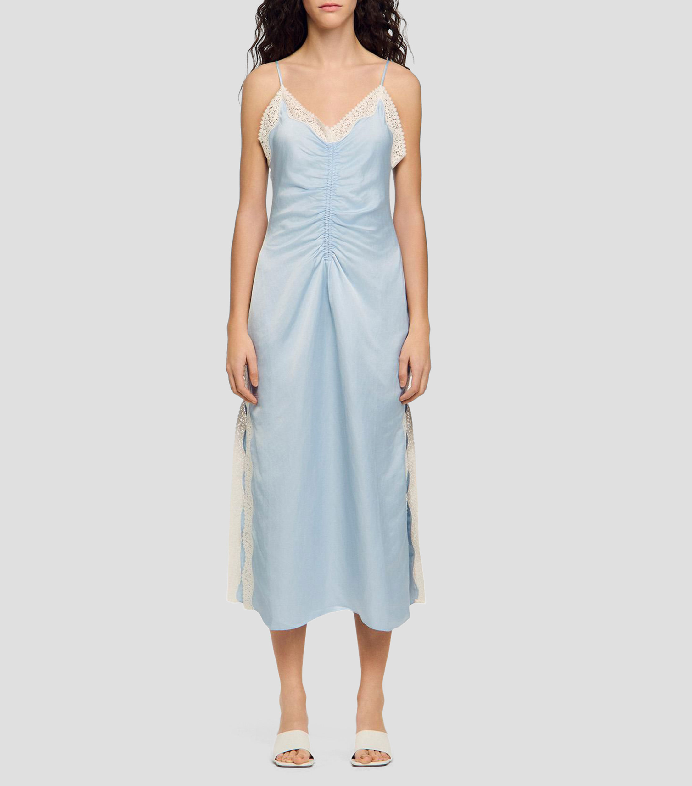Vestido Largo Liso Mujer