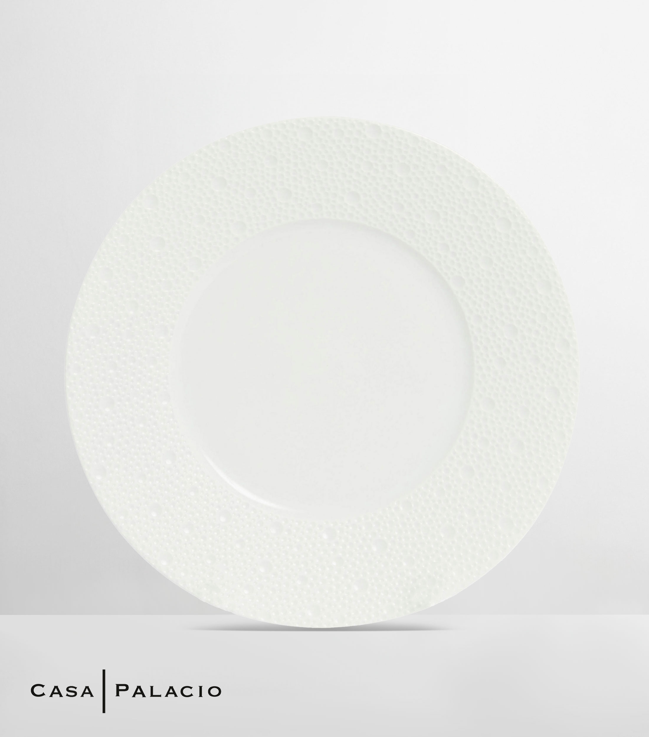 Plato para postre Ecume en porcelana blanca