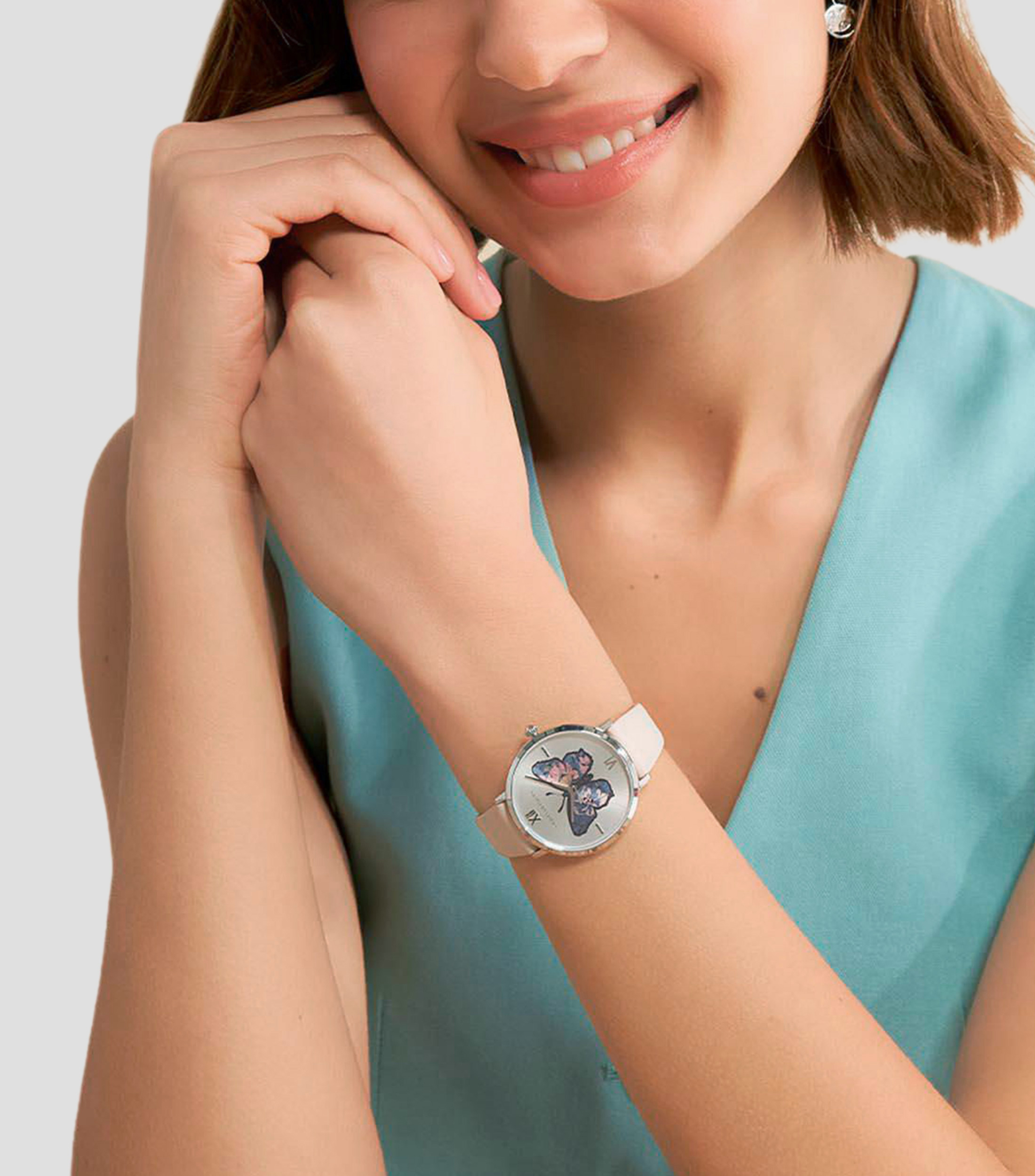 Reloj para Mujer Signature Butterfly Casual, Plateado