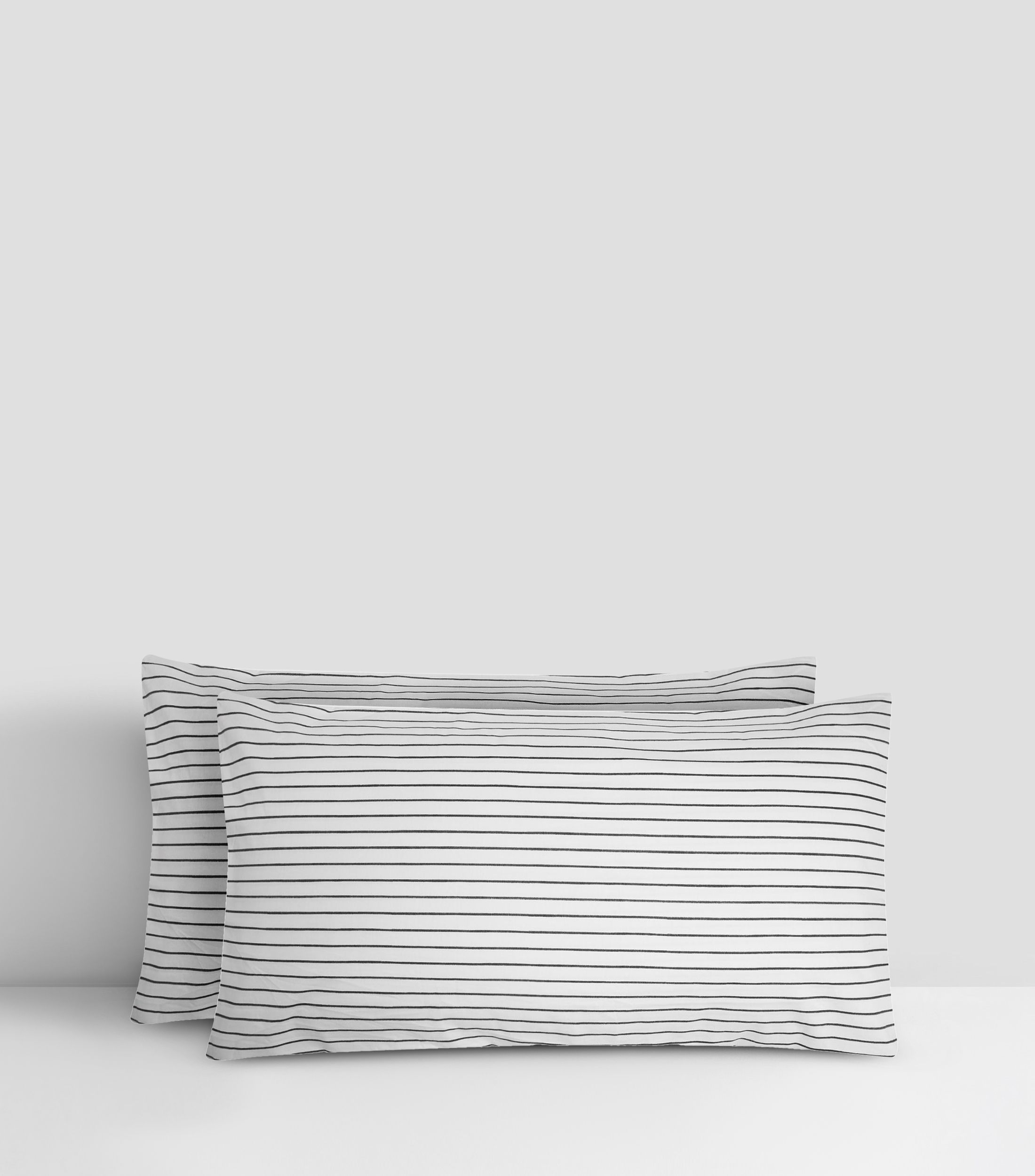 Funda para Almohada king size en algodon Spencer con lineas azules
