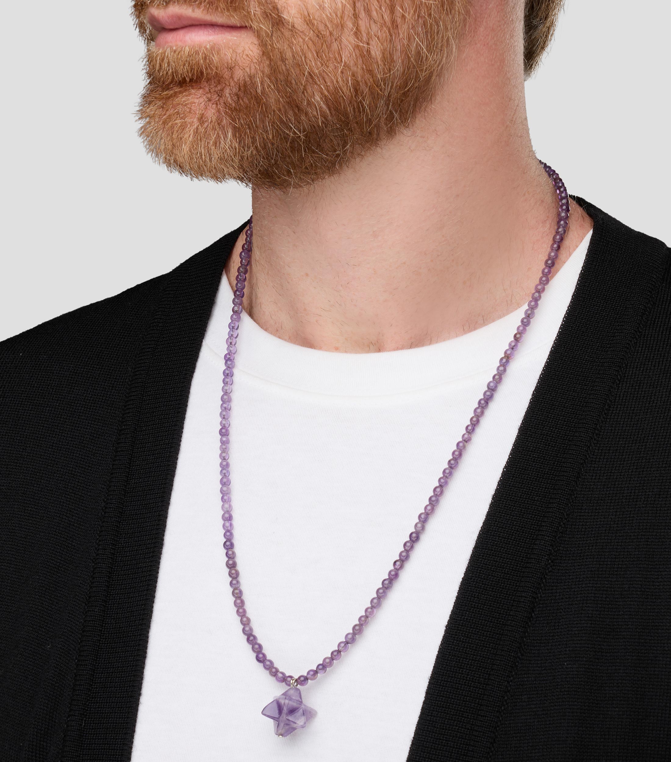 Dije estrella morado Hombre