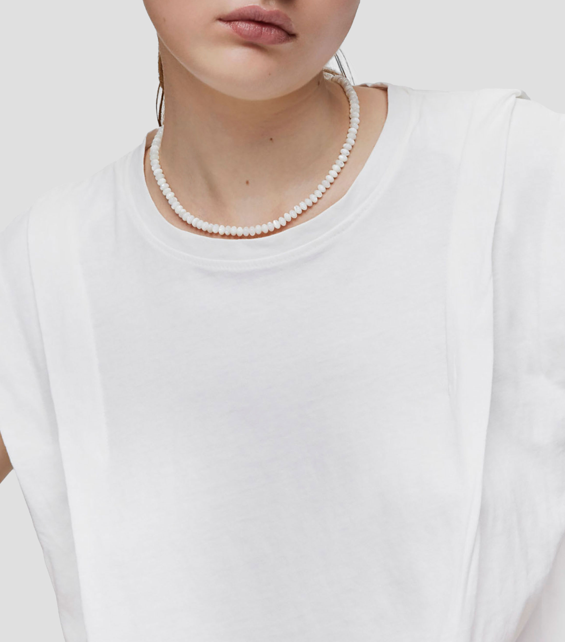 Collar en plata y nácar Basic Colors Mujer