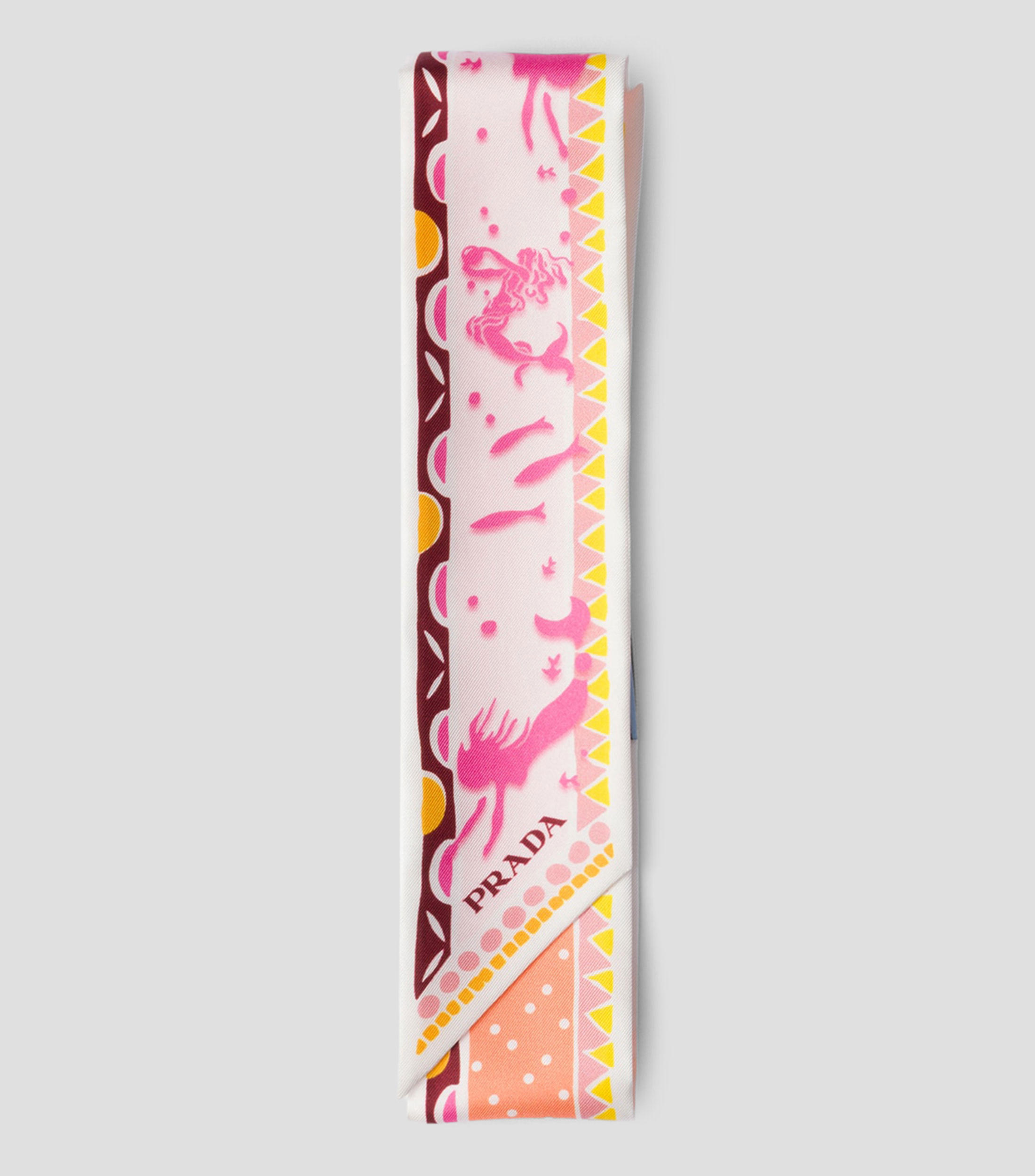 Pañuelo en seda con estampado Mujer