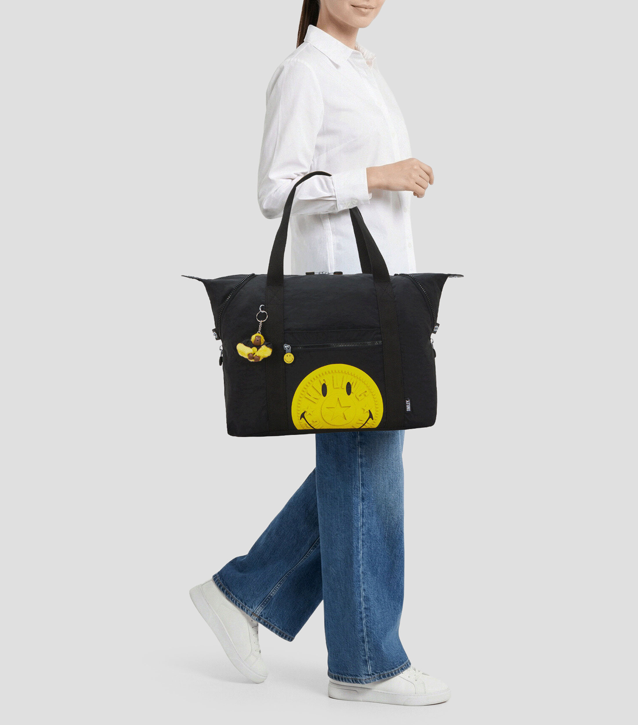 Bolsa tote negro Yell Fun estampada Mujer