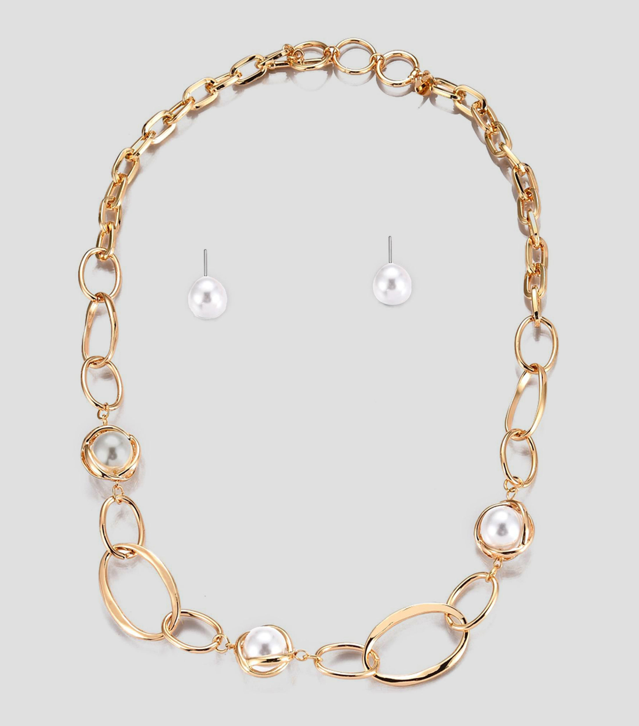 Set collar y aretes Mujer
