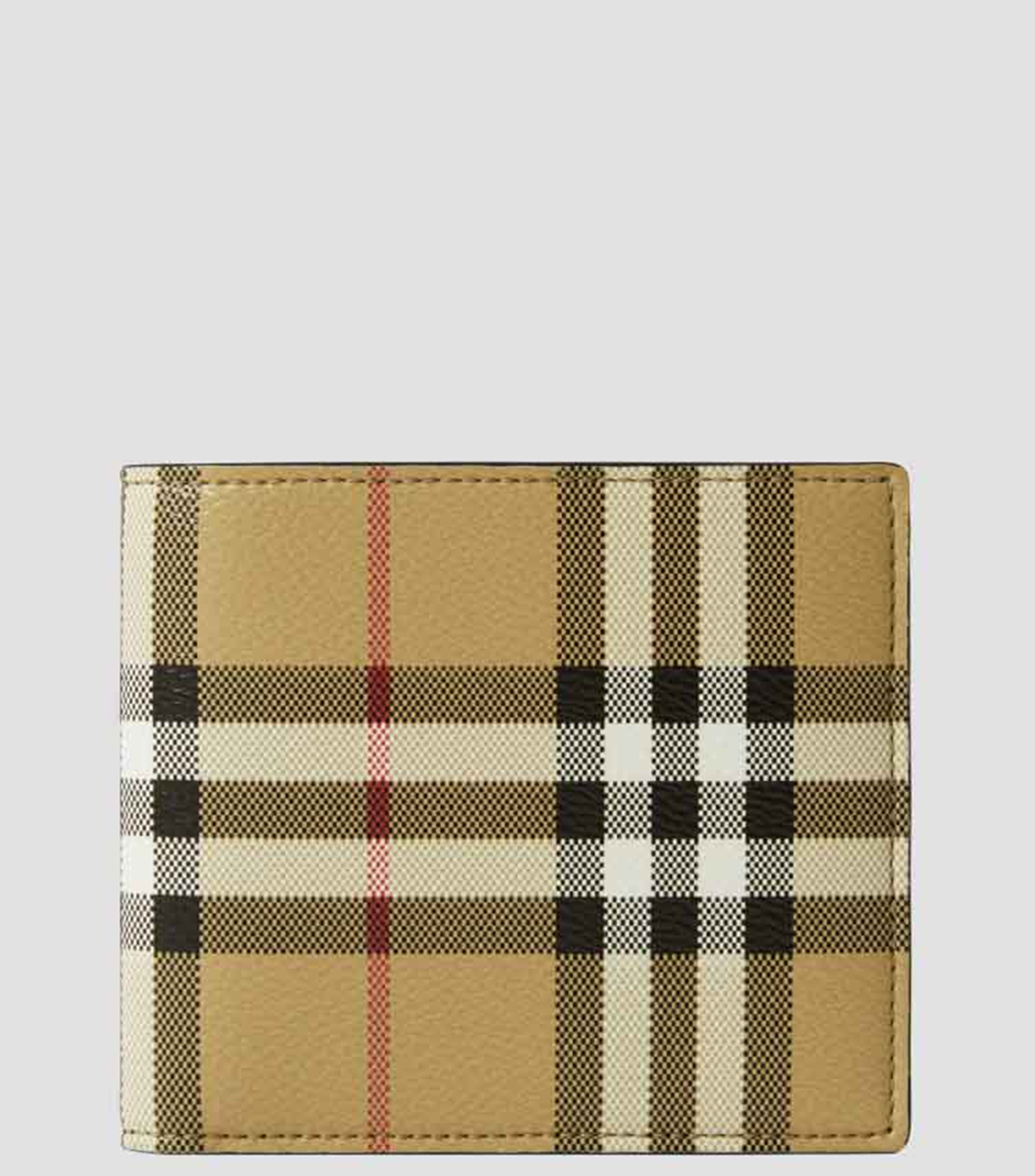 Cartera bifold con cuadros Check Hombre