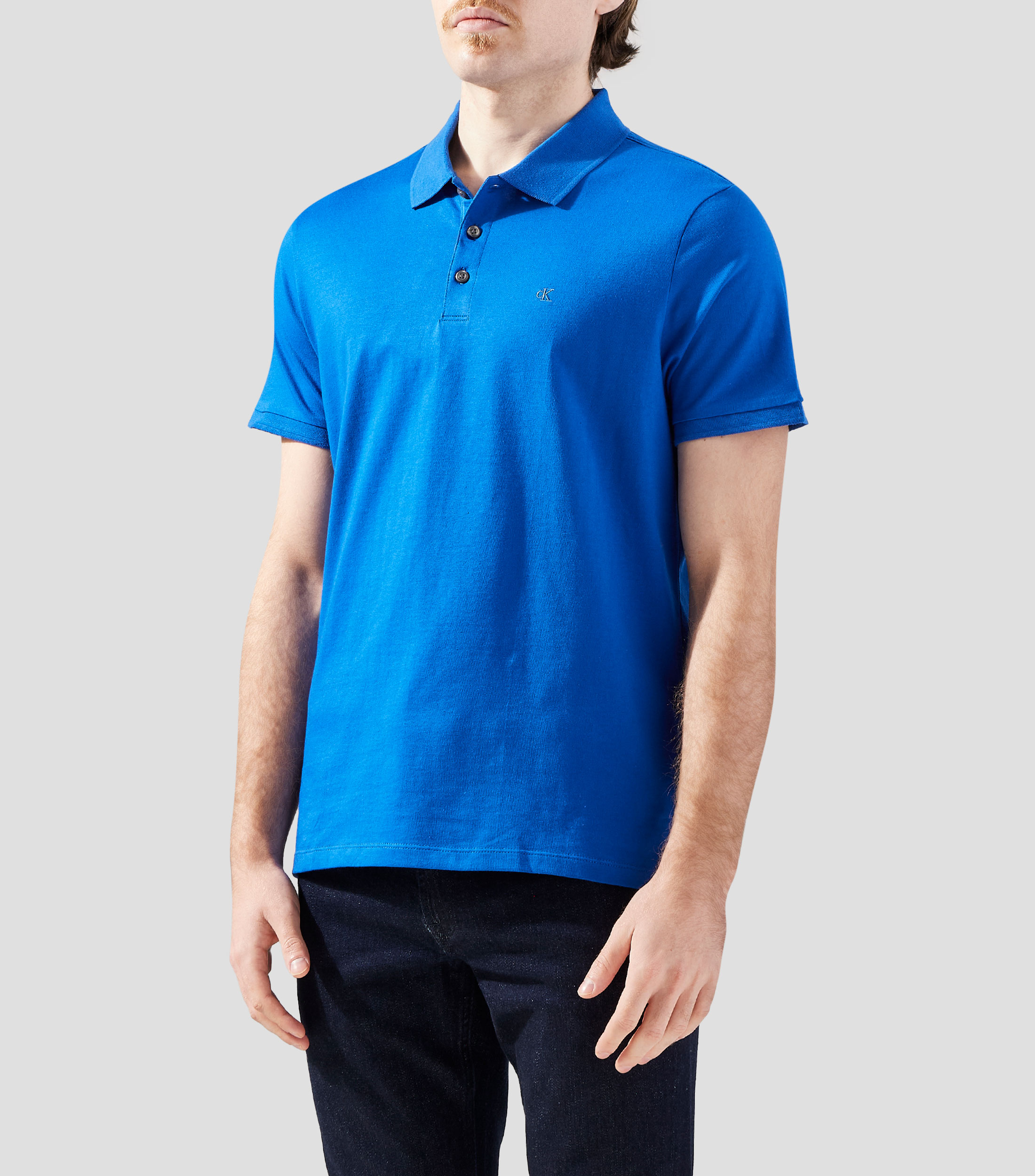 Playera tipo polo manga corta lisa Hombre