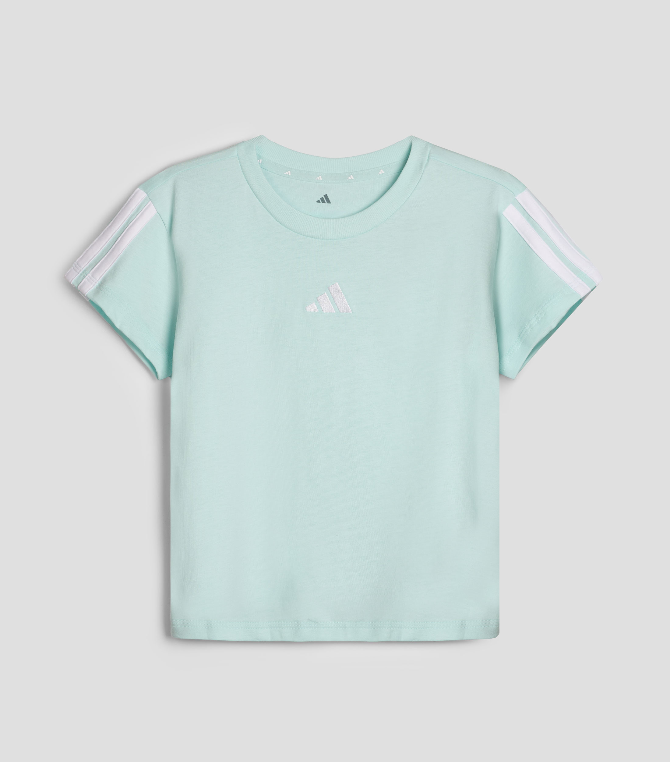 Playera cuello redondo manga corta sólida Niña