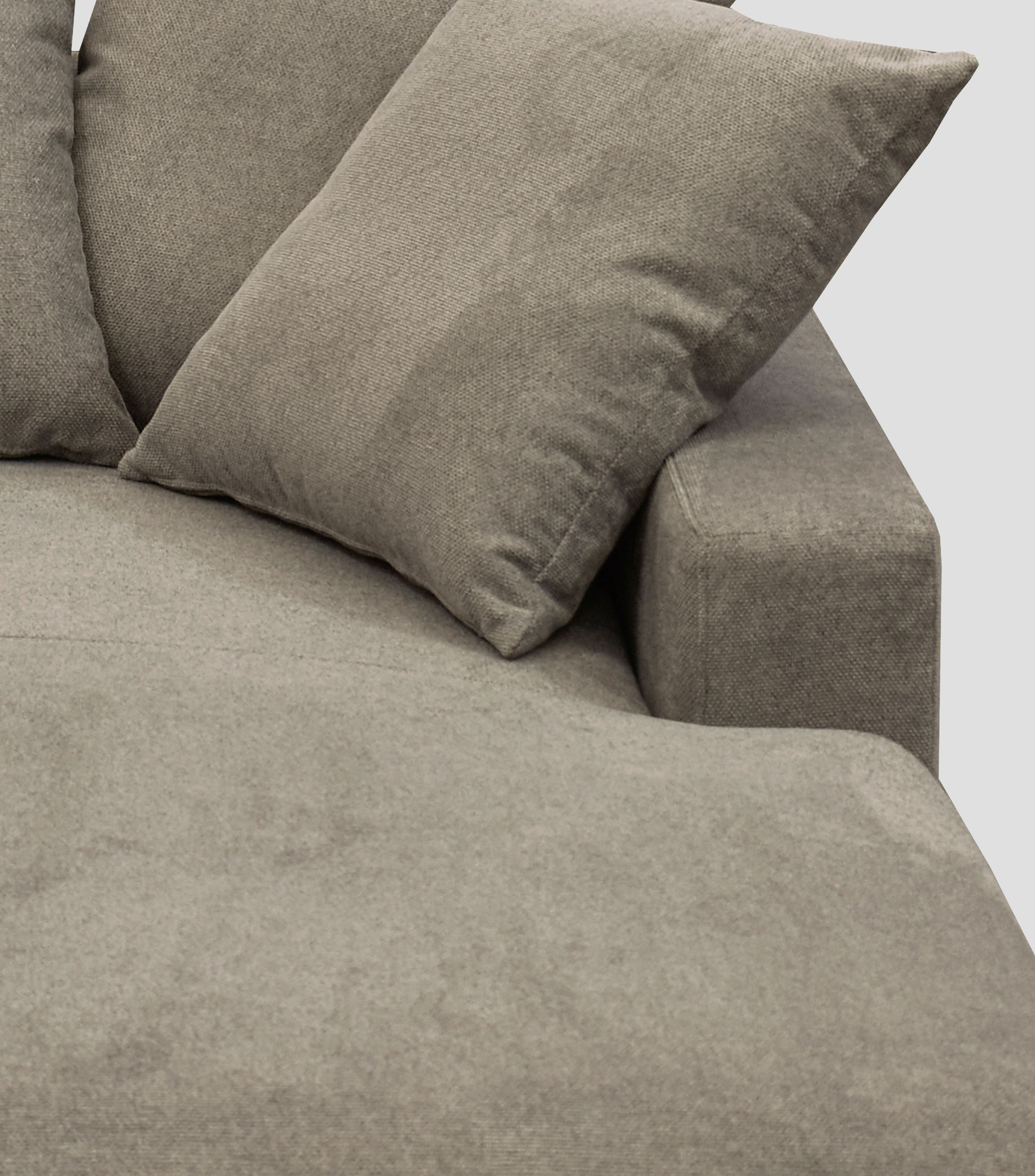 Chaise lounge derecho modular Peroni café