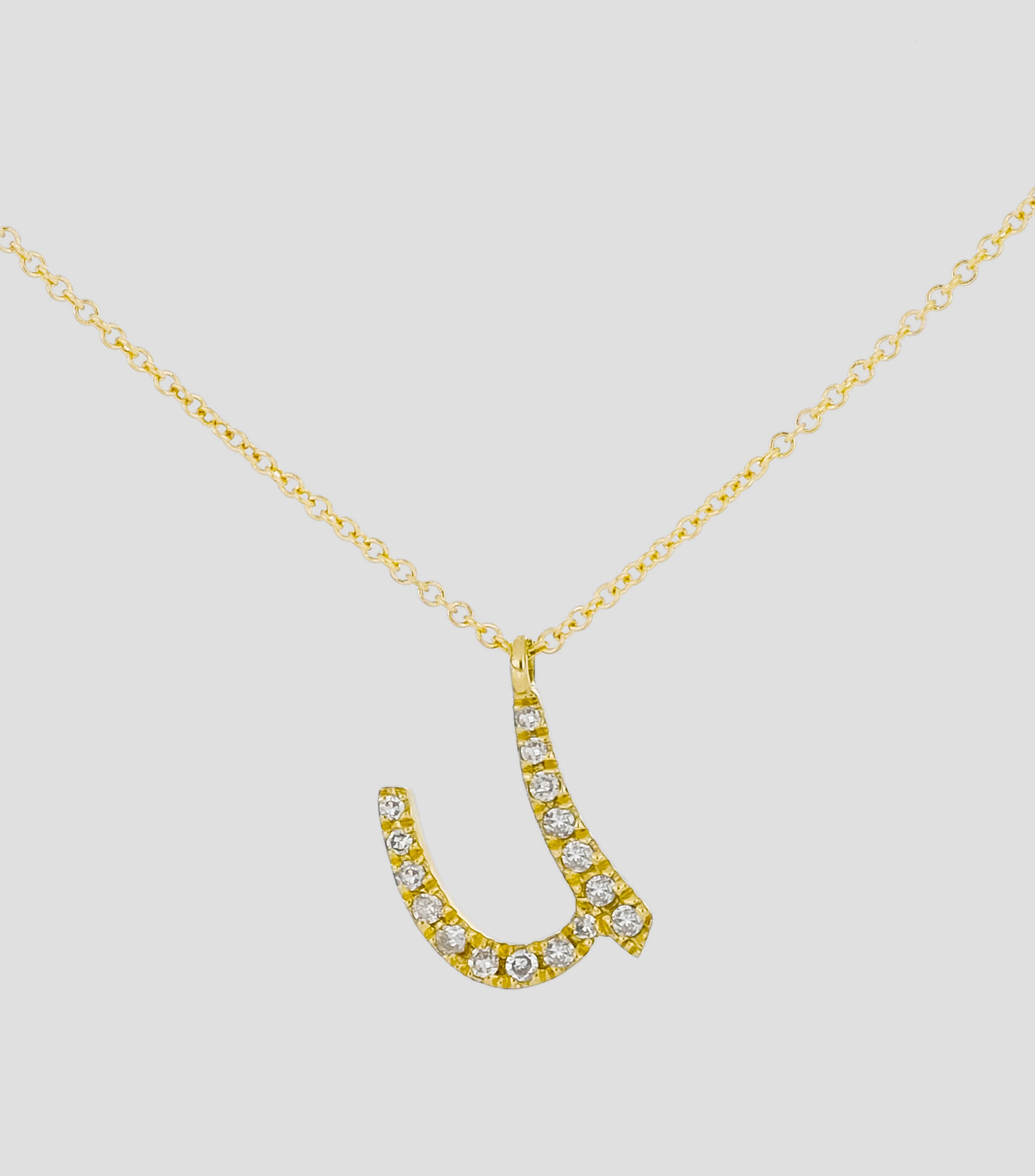 Dije y cadena en oro amarillo 14 Kts Mujer