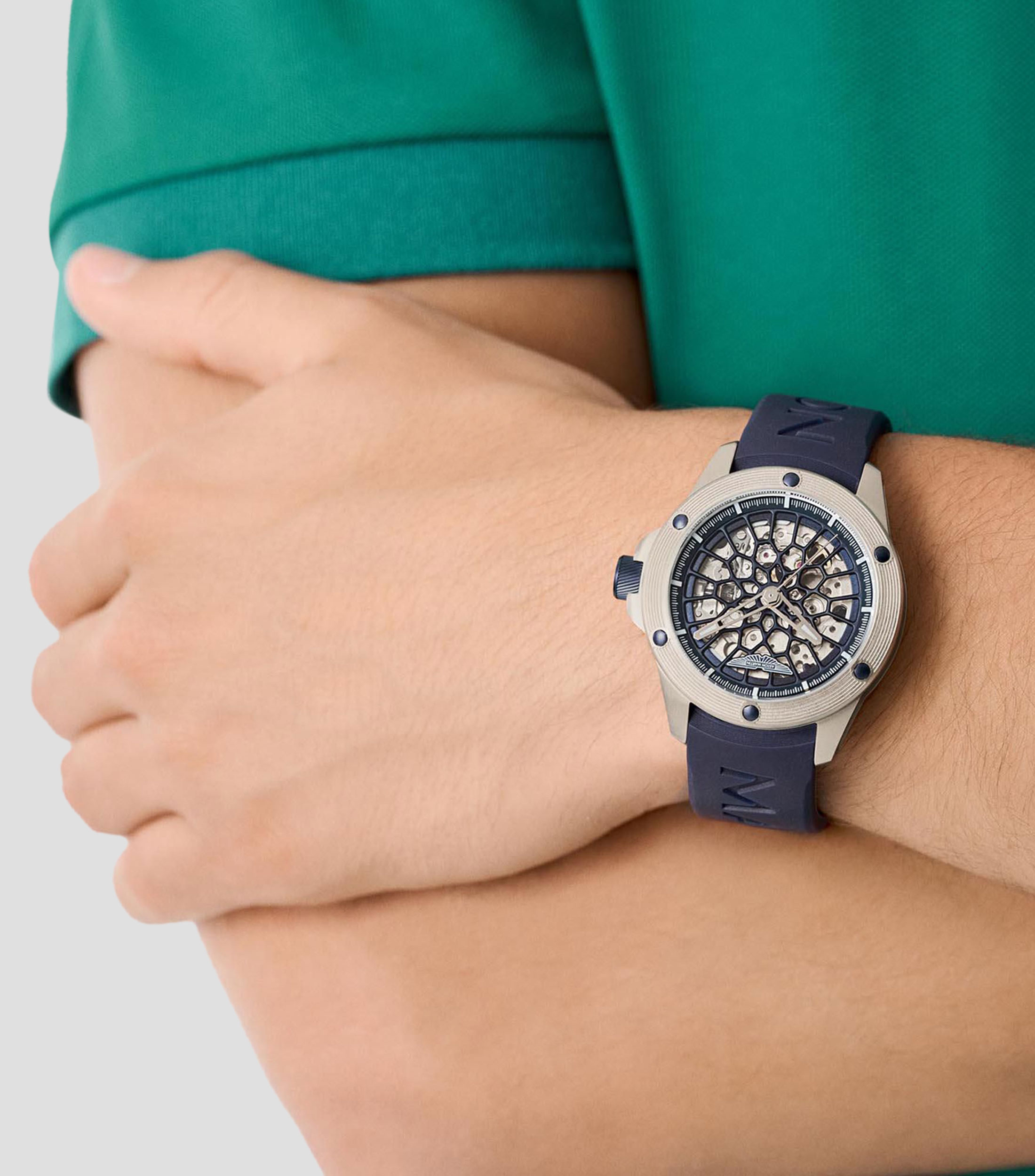 Reloj para hombre Thrill Rim Automático Deportivo Plateado