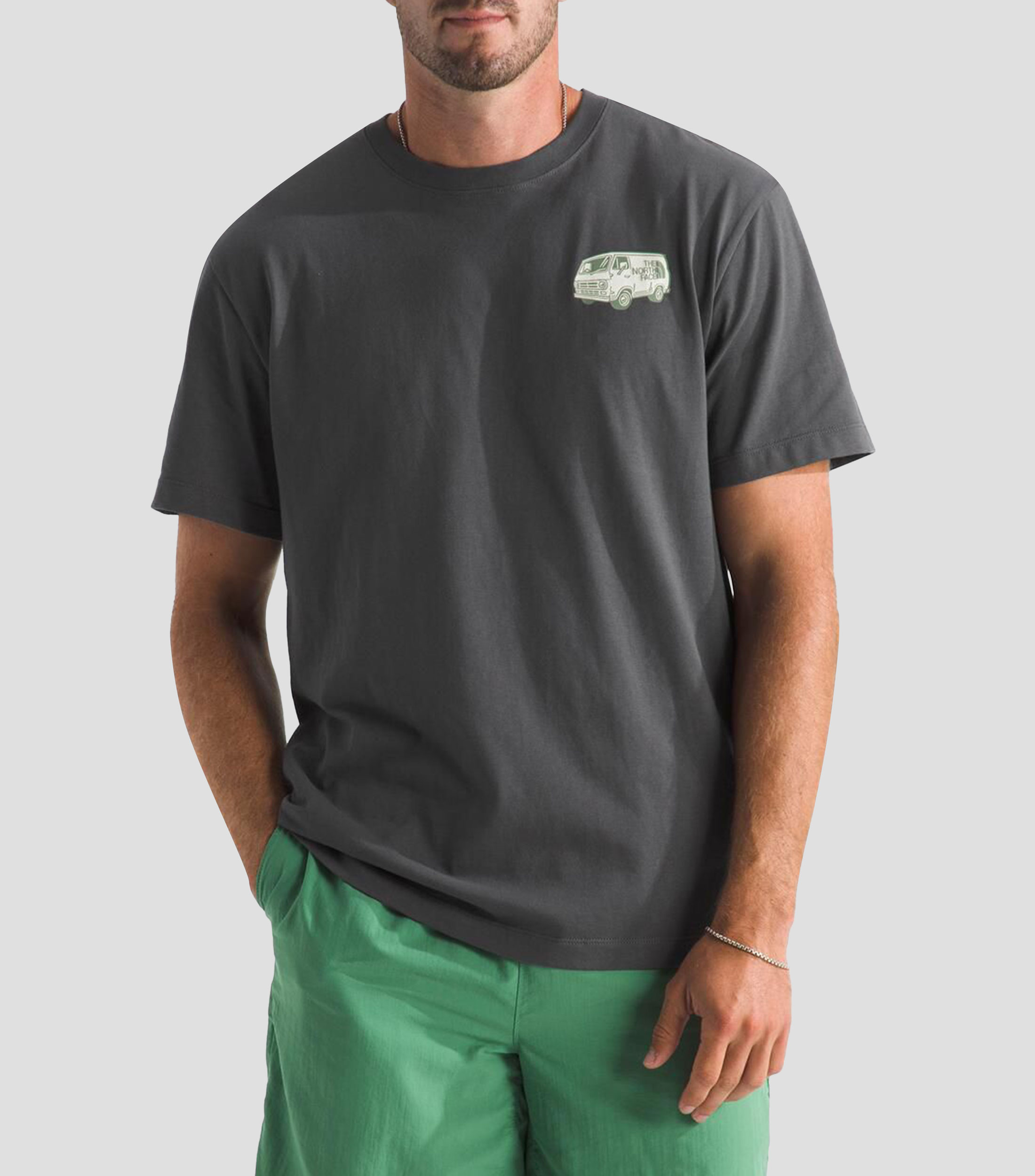 Playera cuello redondo manga corta estampada Van Life Hombre