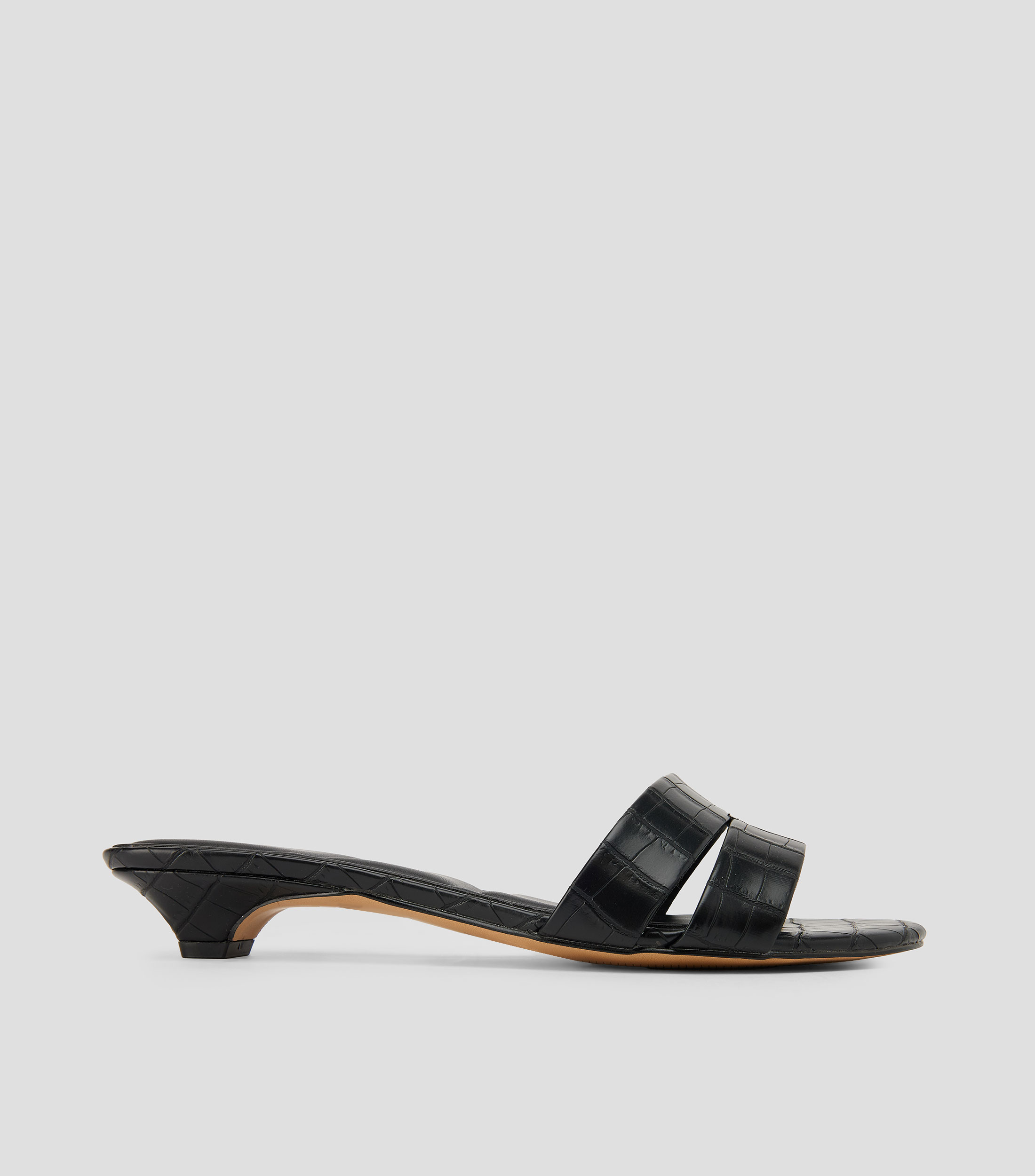 Sandalias tacón bajo ancho animalskin Mujer