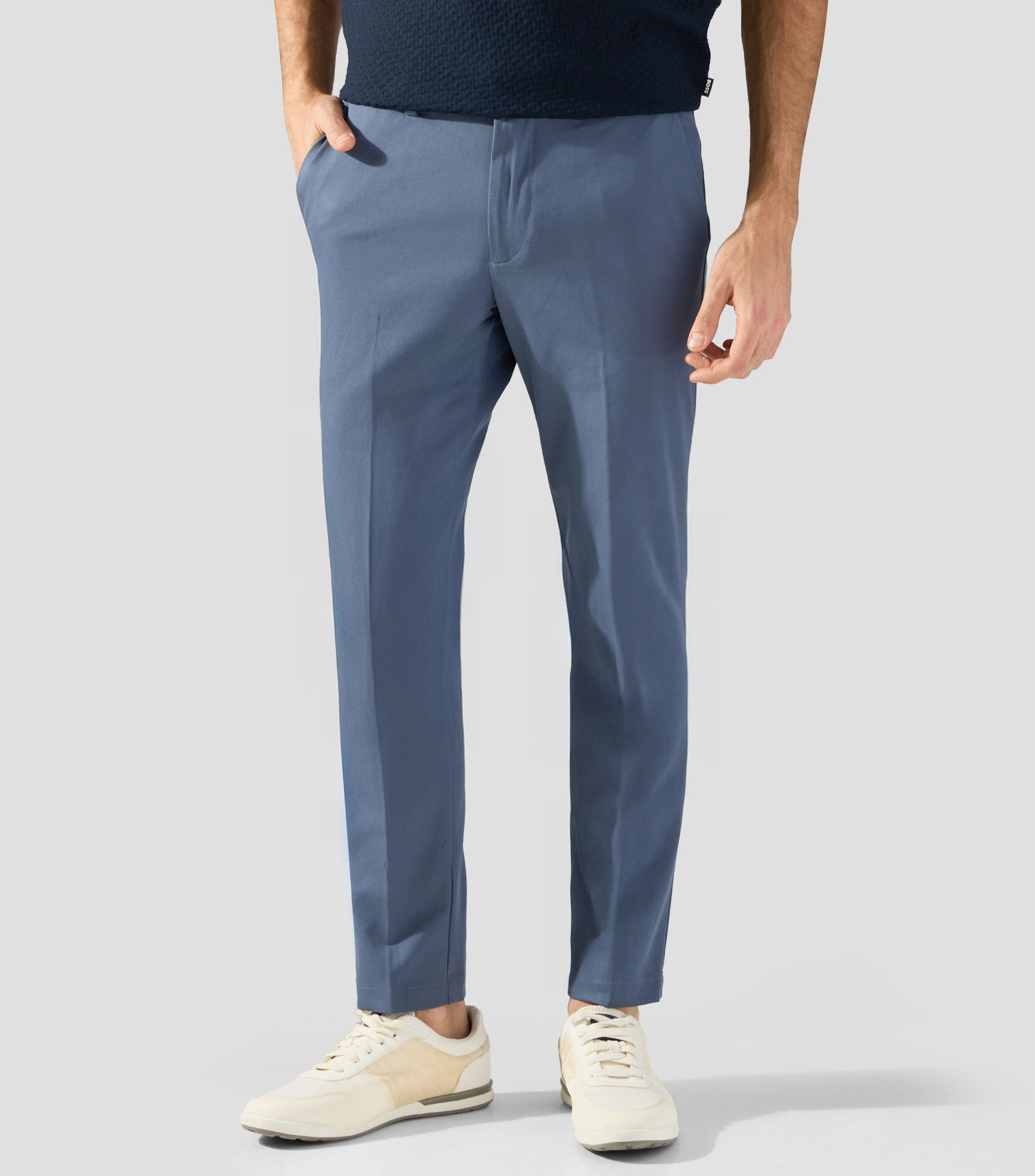 Pantalón Boss slim de sarga de algodón Hombre