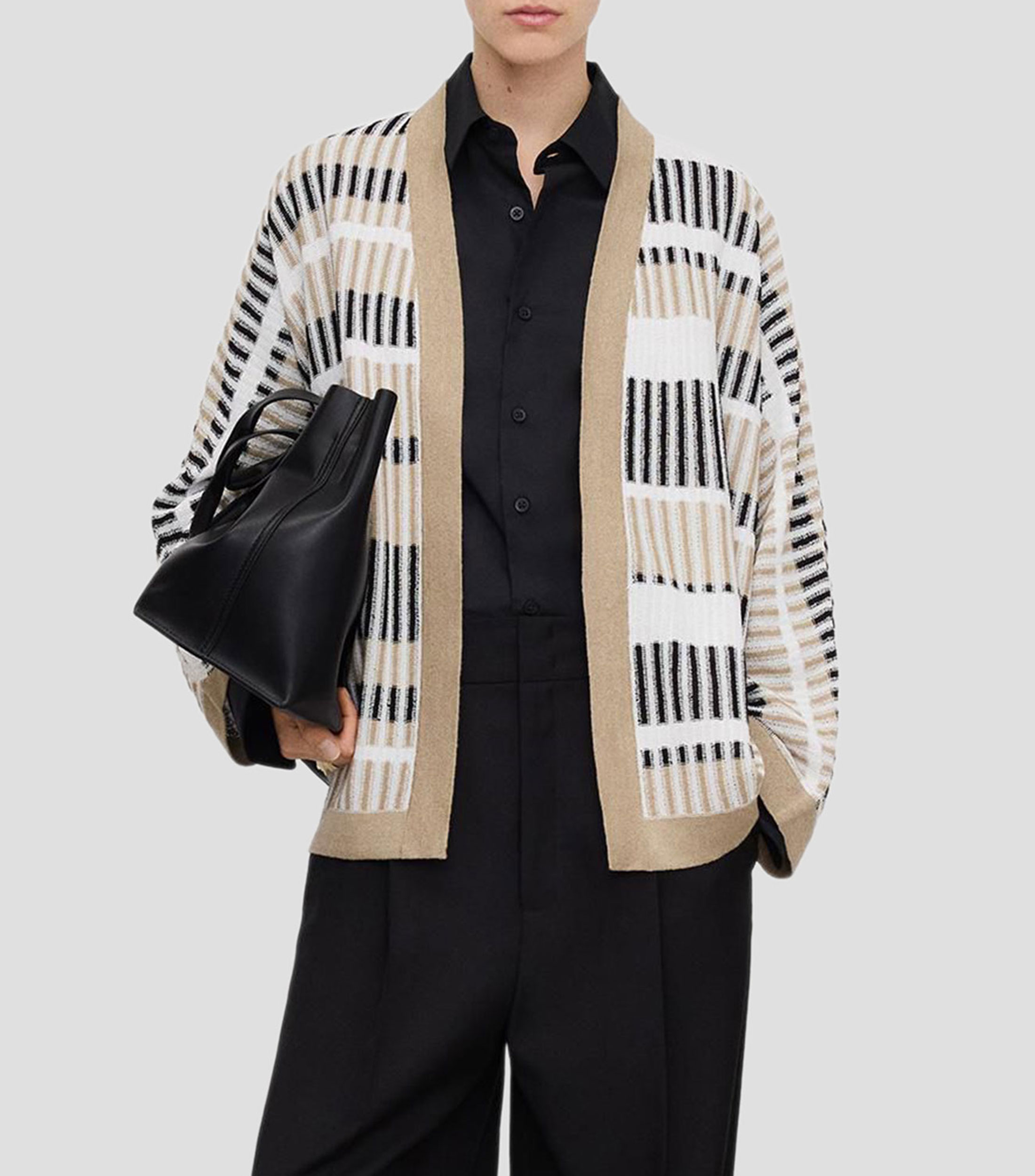 Suéter cuello V tipo kimono Mujer