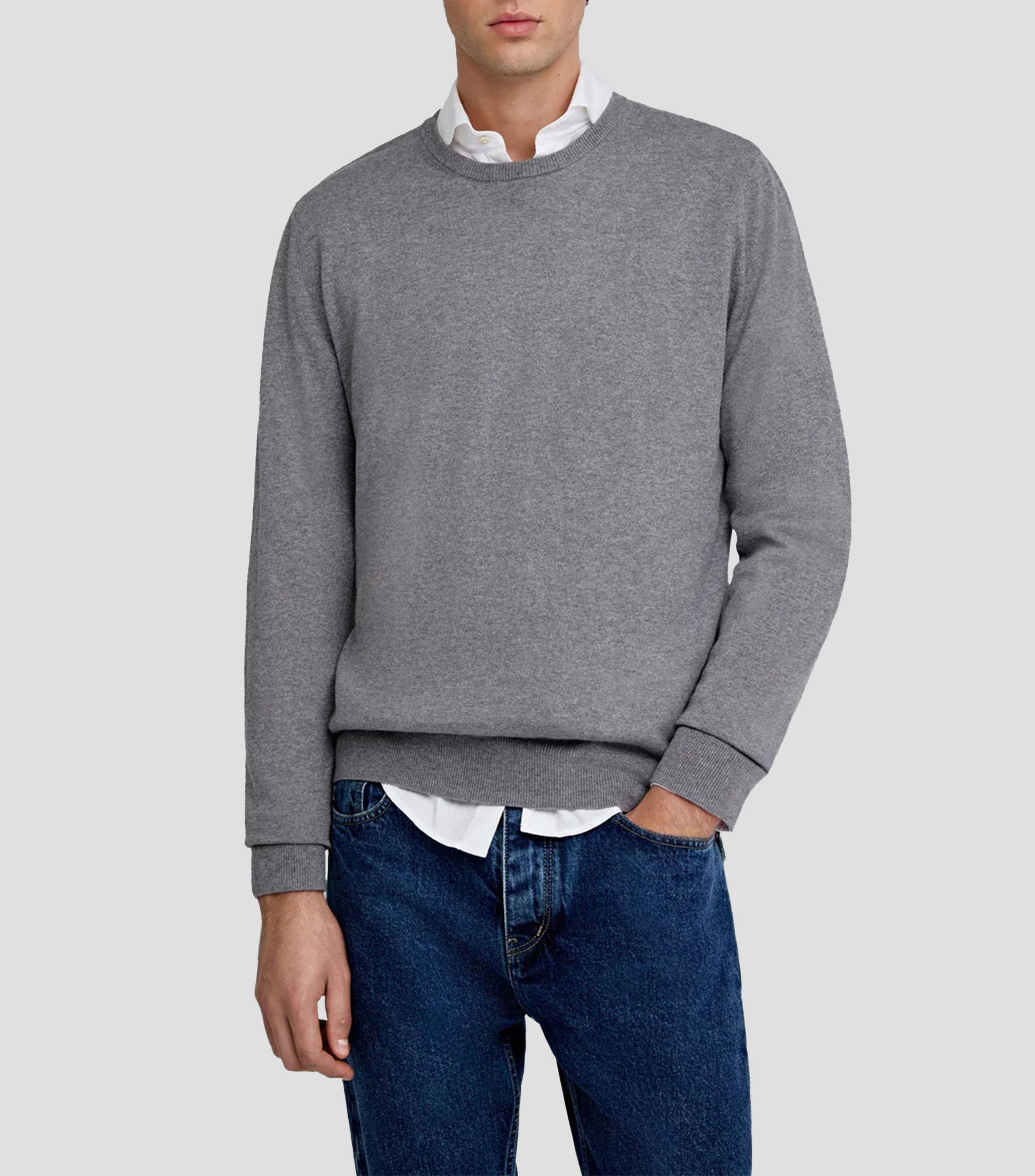Sueter cuello redondo con logo Hombre