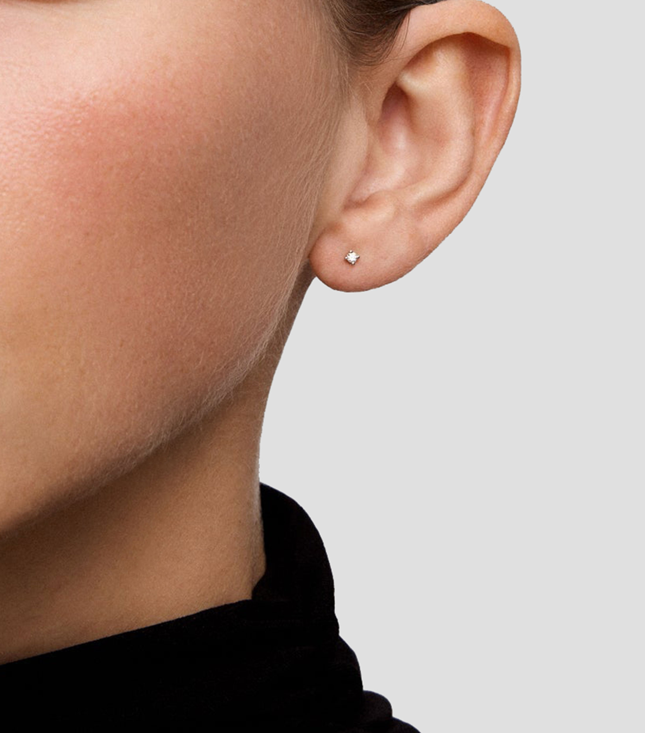 Pendientes en Oro Blanco de 18 Kilates con Diamantes Mujer
