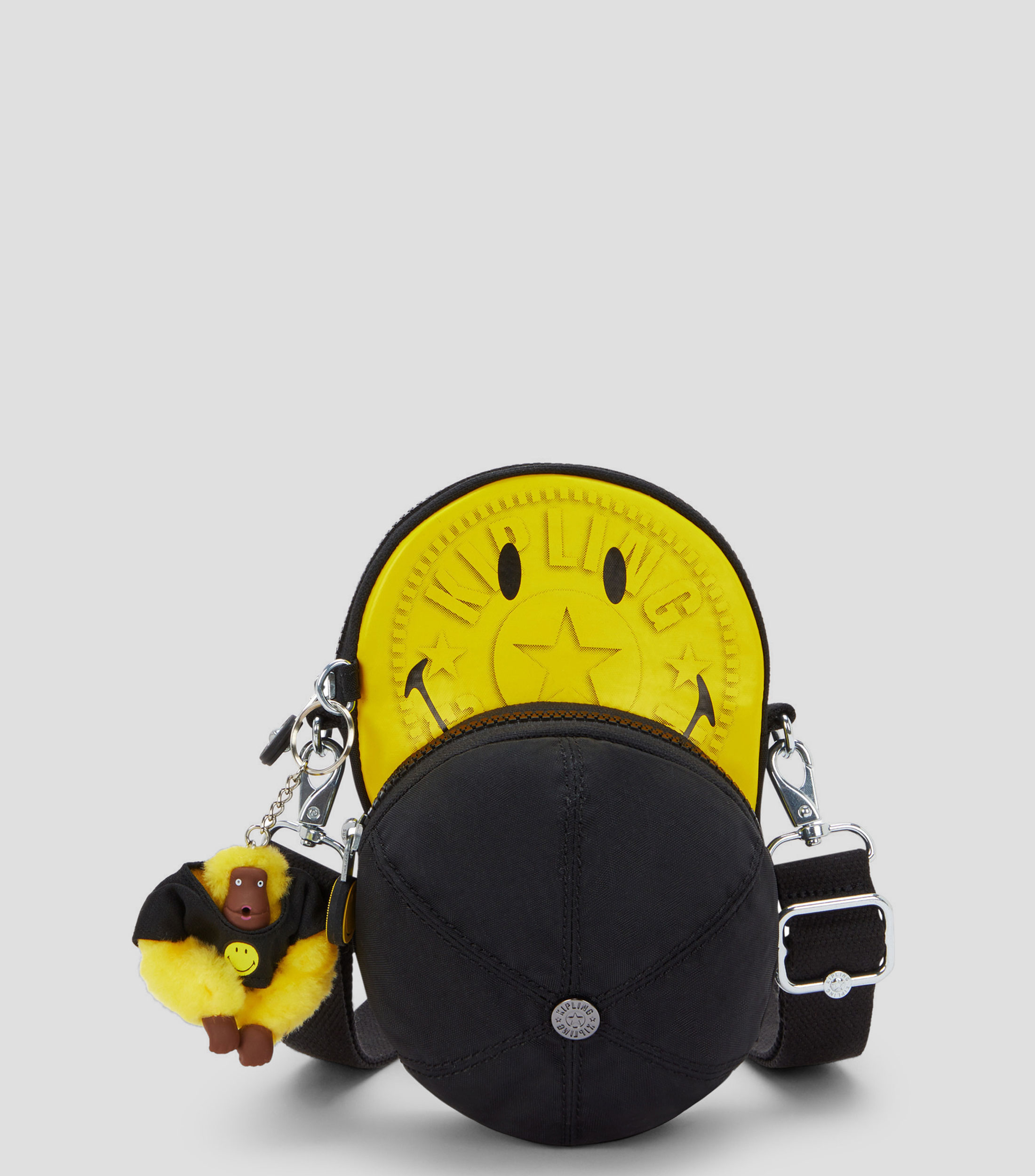 Bolsa crossbody negro y amarillo estampada Niña