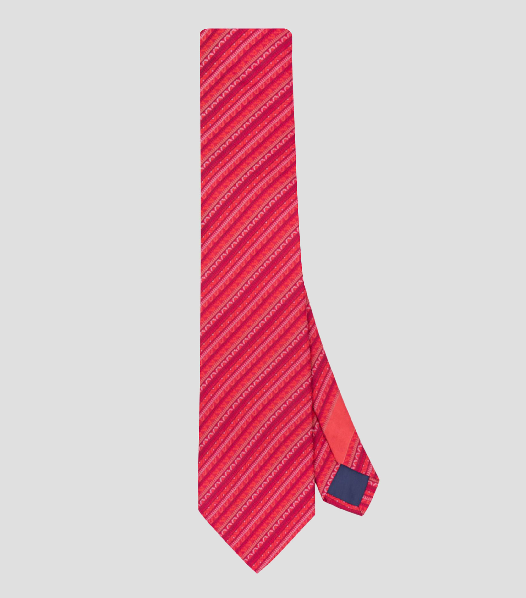 Corbata ancha en seda a rayas