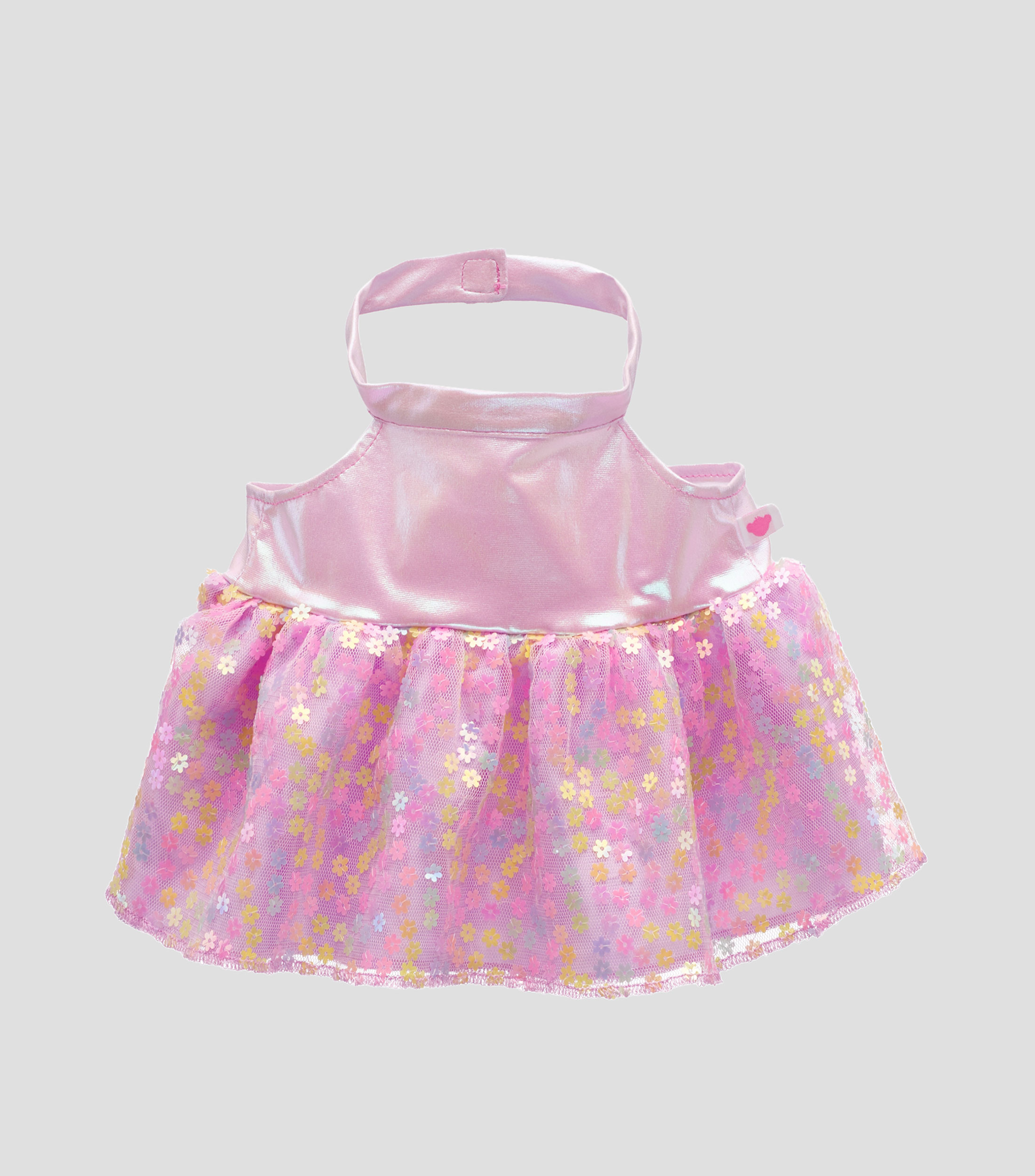 Vestido rosa con lentejuelas para peluche