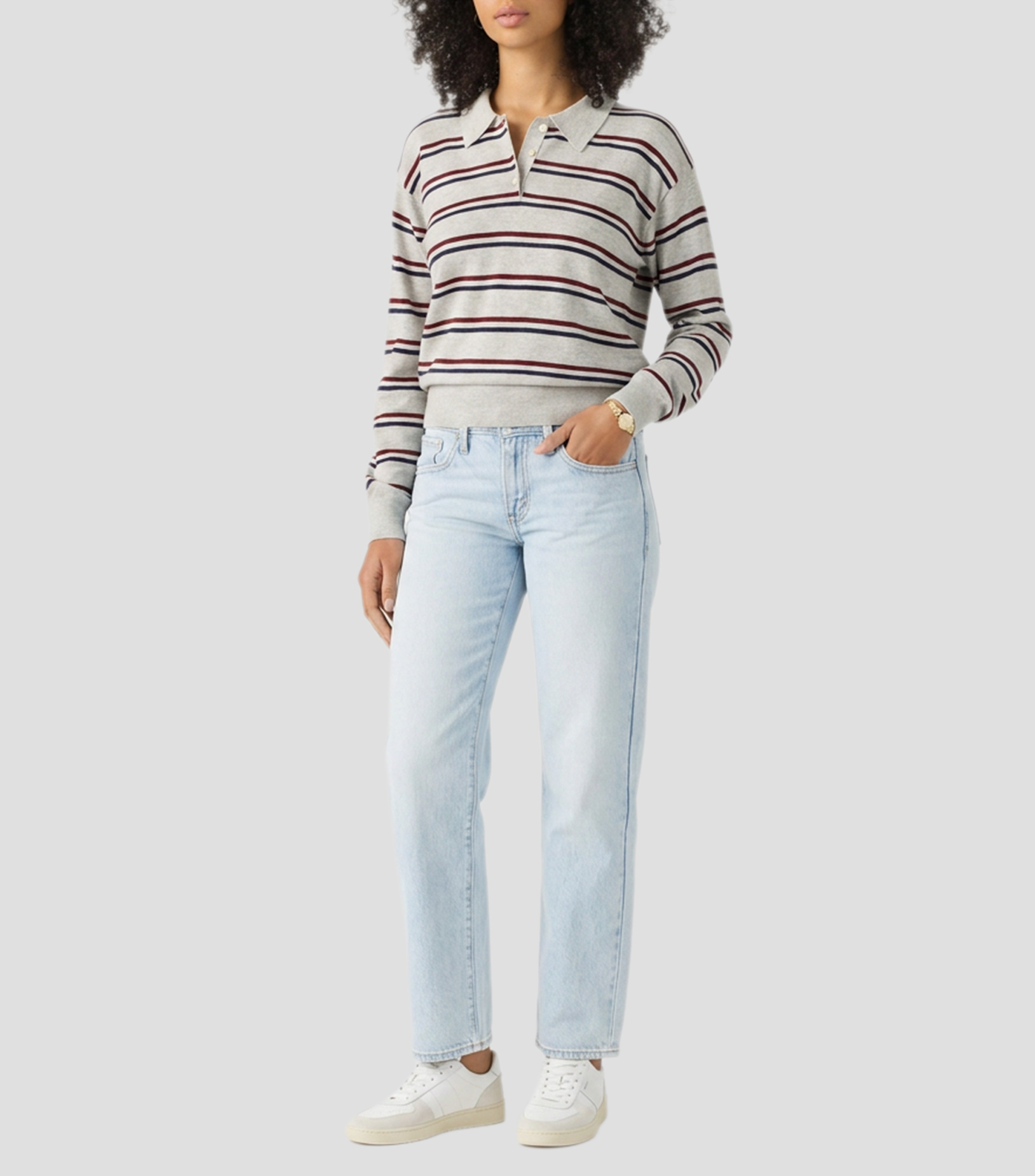 Suéter cuello polo Mujer