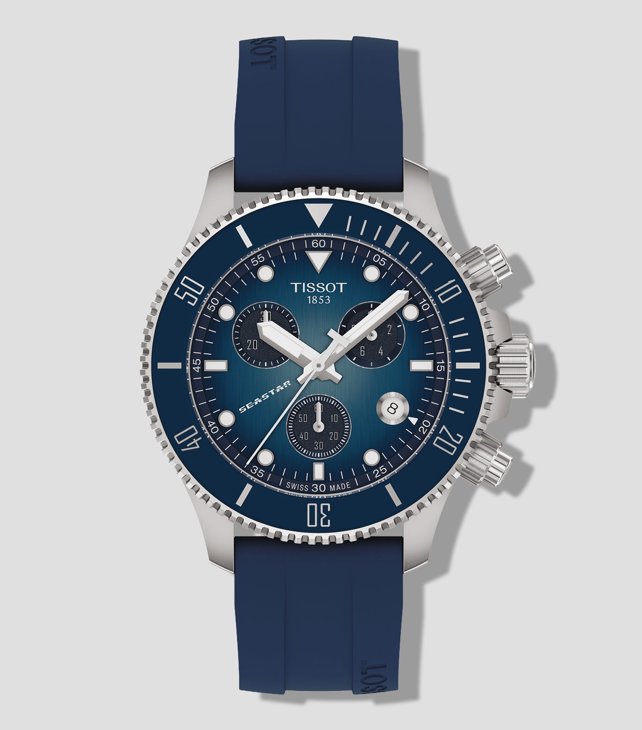 Reloj Unisex Seastar 1000 Deportivo Plateado Azul