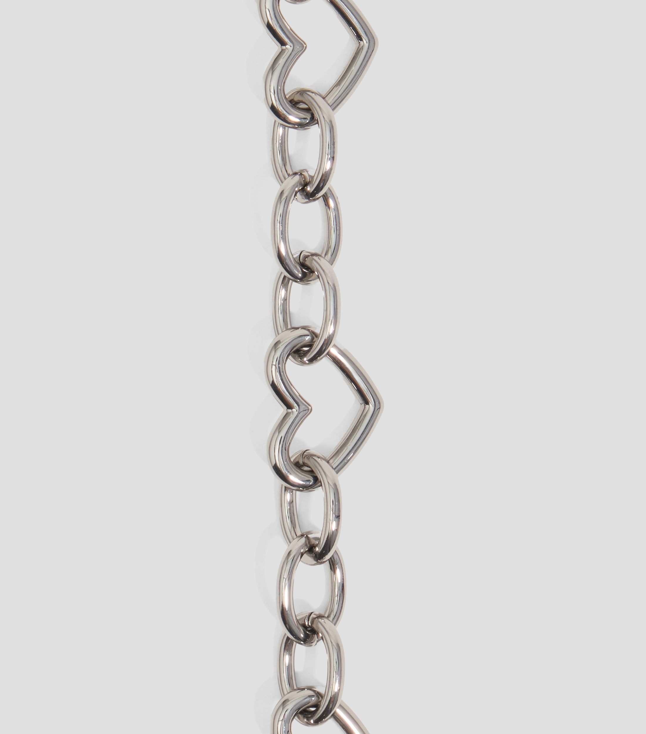 Collar cadena corazón plateado Mujer