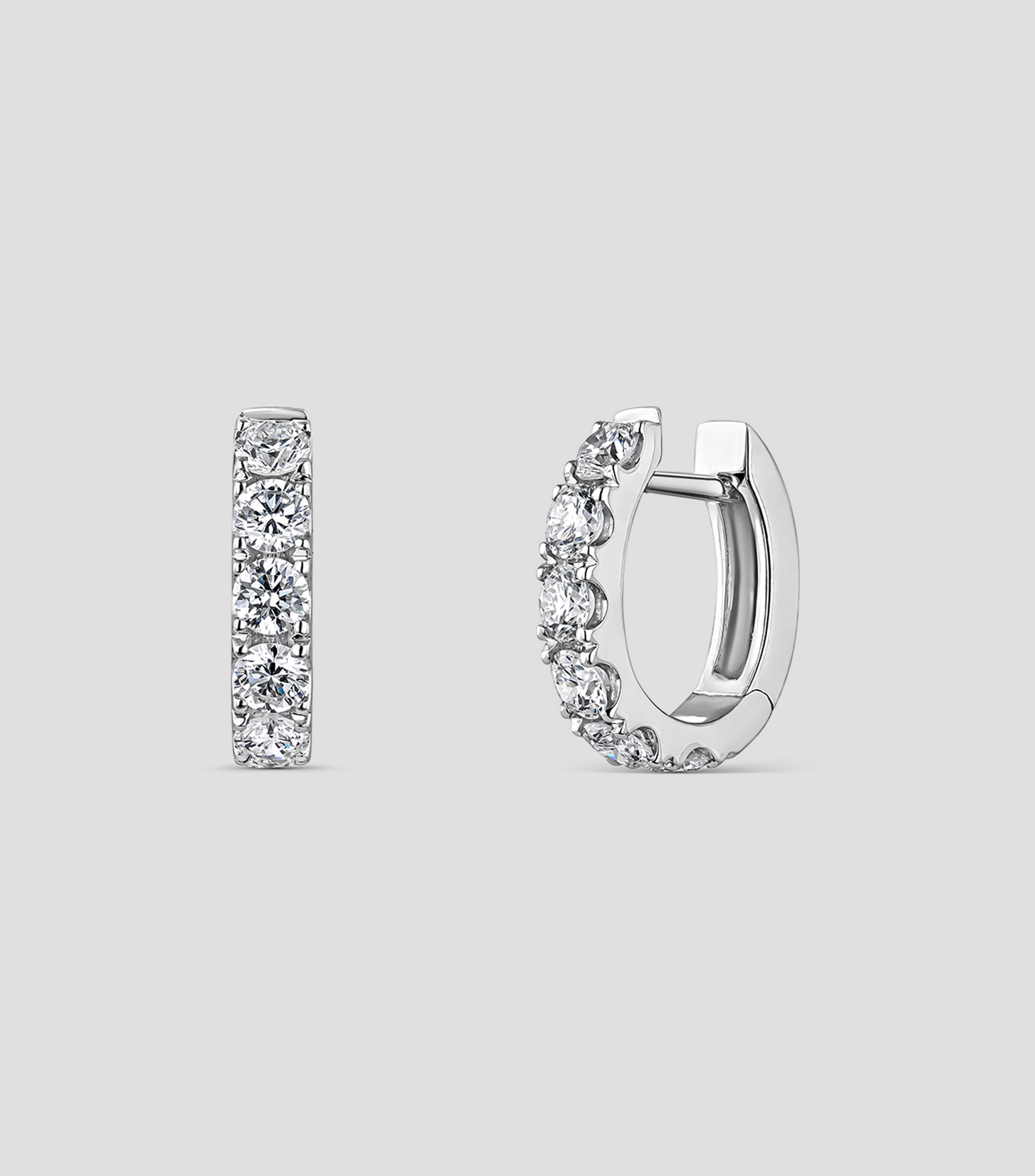 Pendientes en oro blanco de 18 kilates Grace con diamantes Mujer