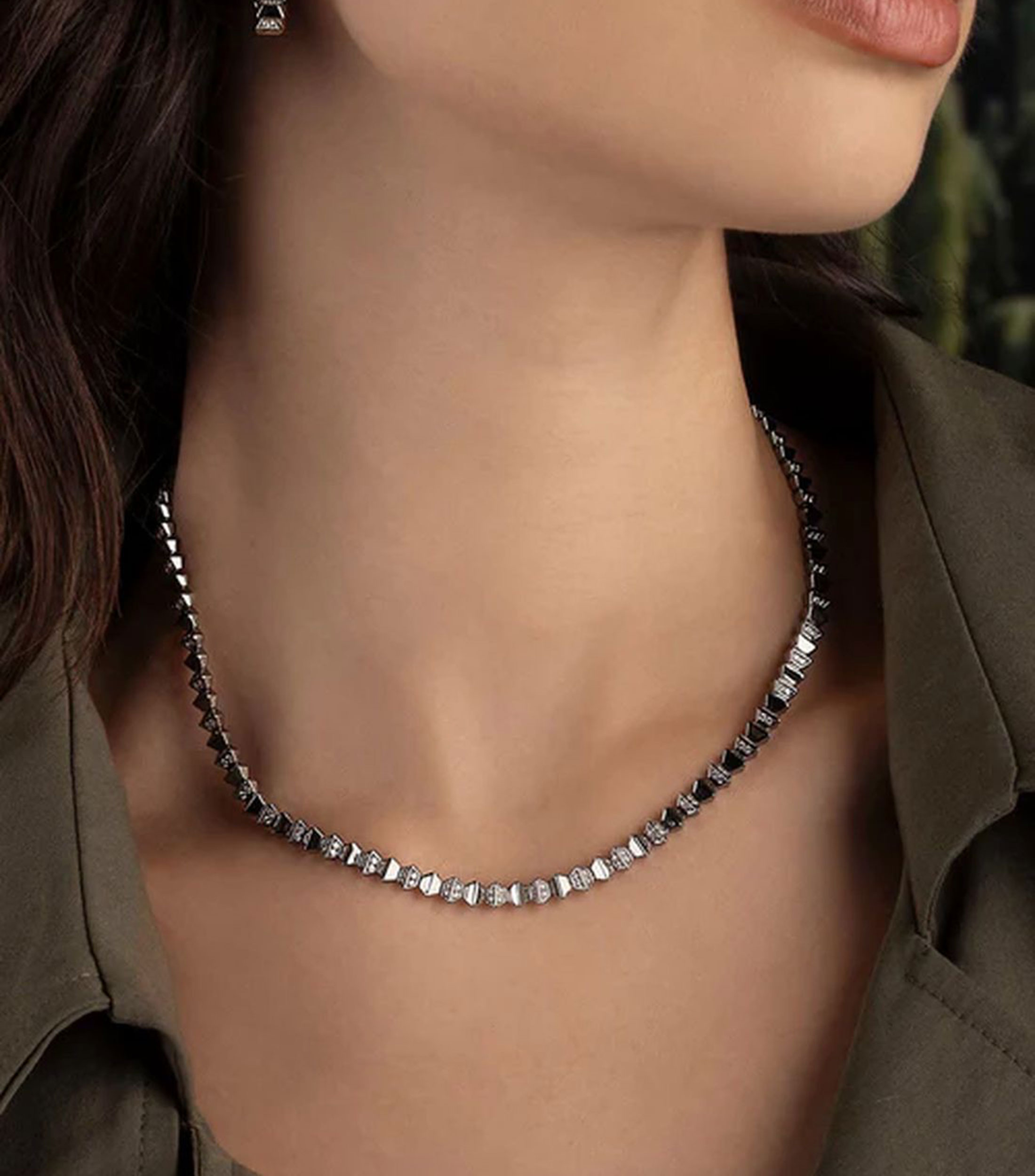 Collar en plata de primera ley Automne Mujer