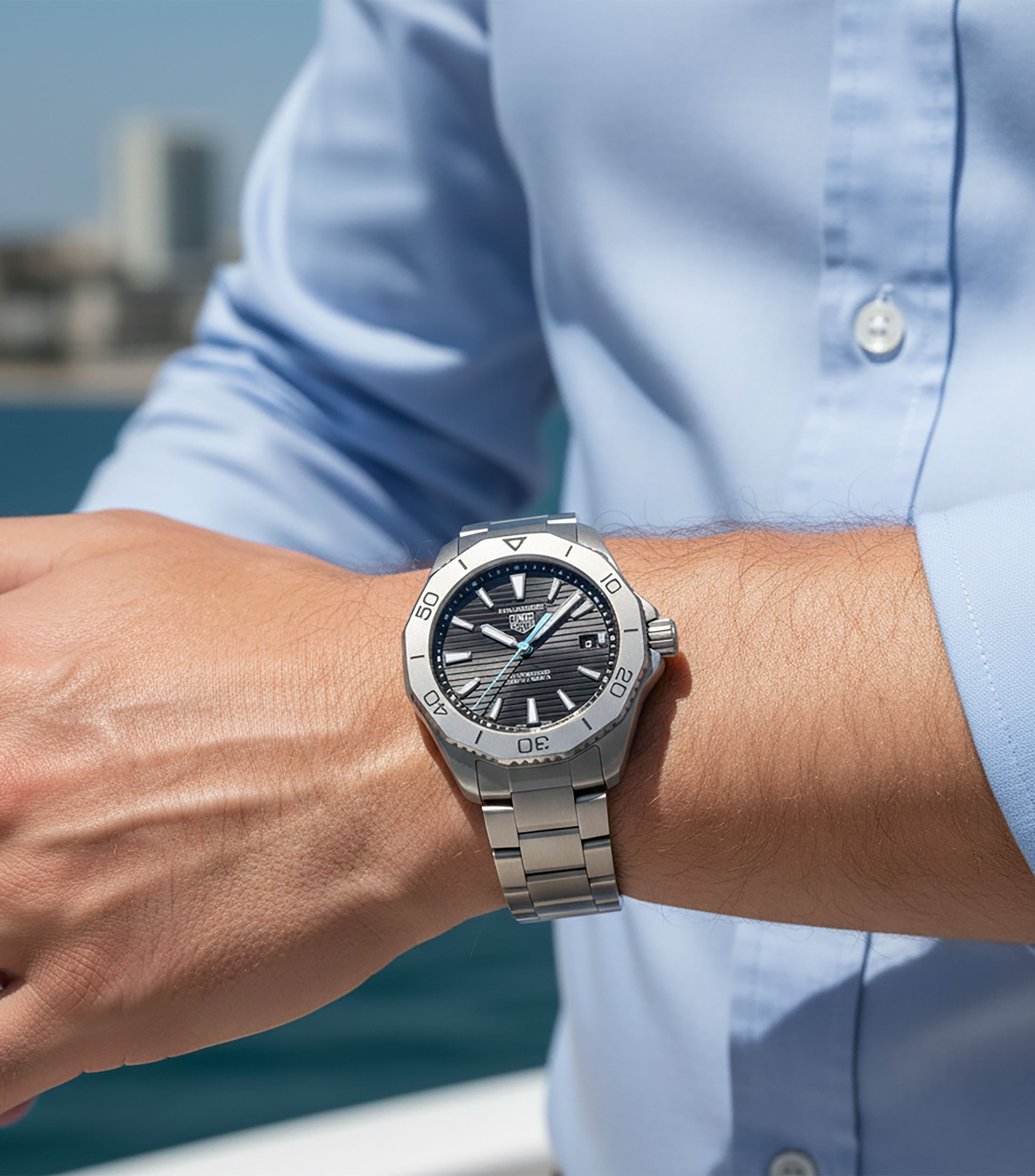 Reloj para Hombre Aquaracer casual gris, negro