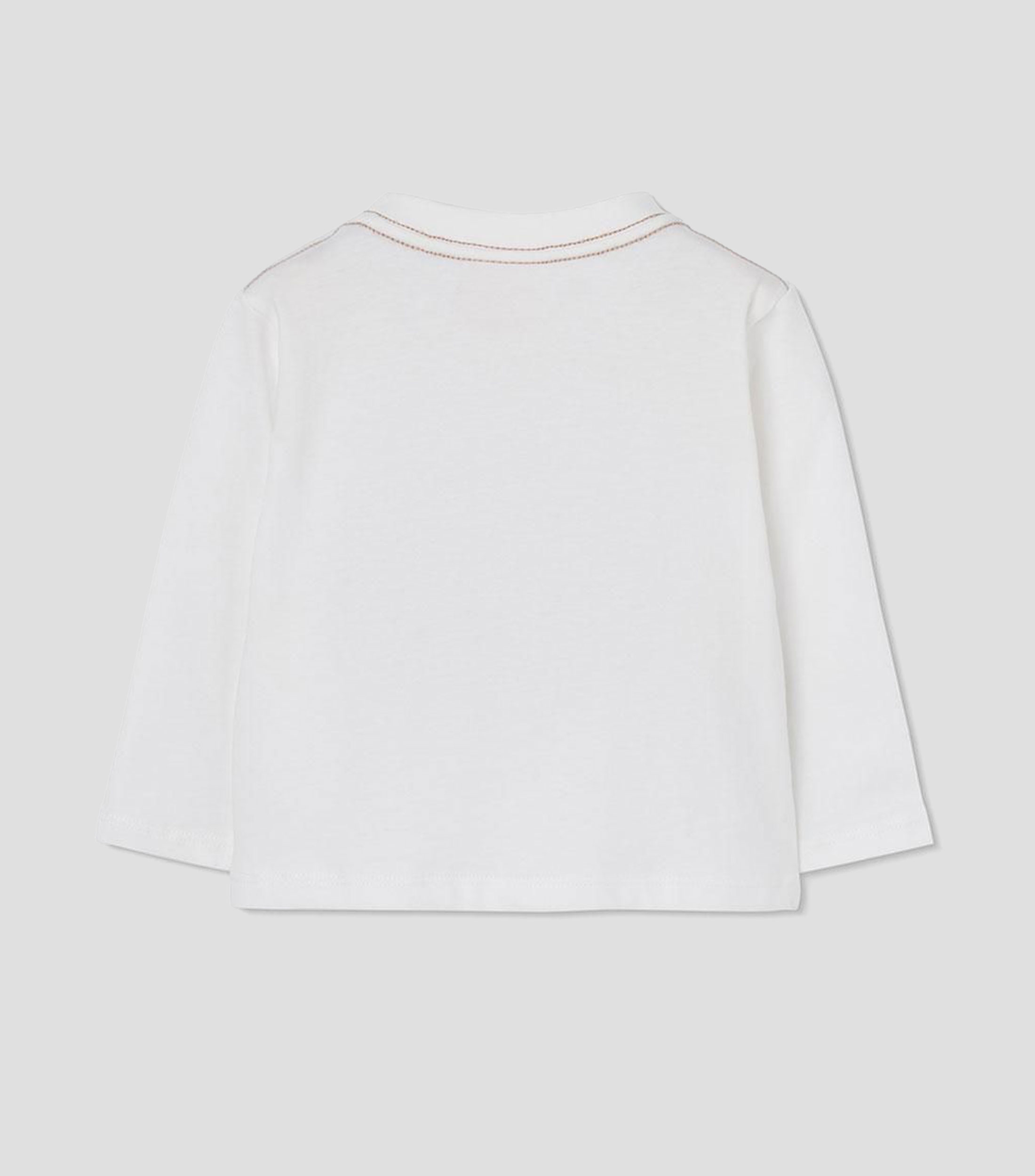 Playera de cuello redondo con manga larga estampada Bebé