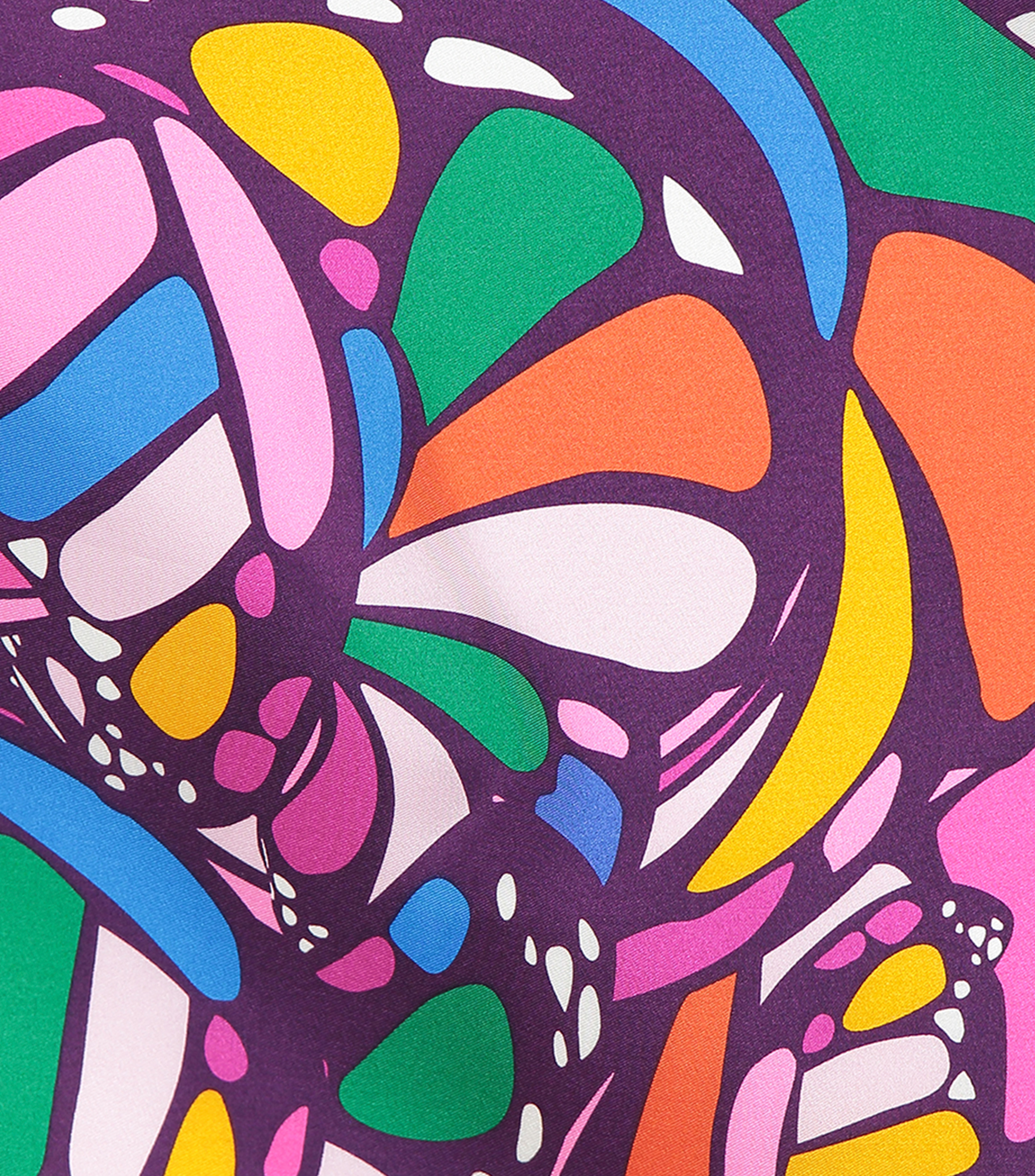 Mascada morada con mariposas Mujer