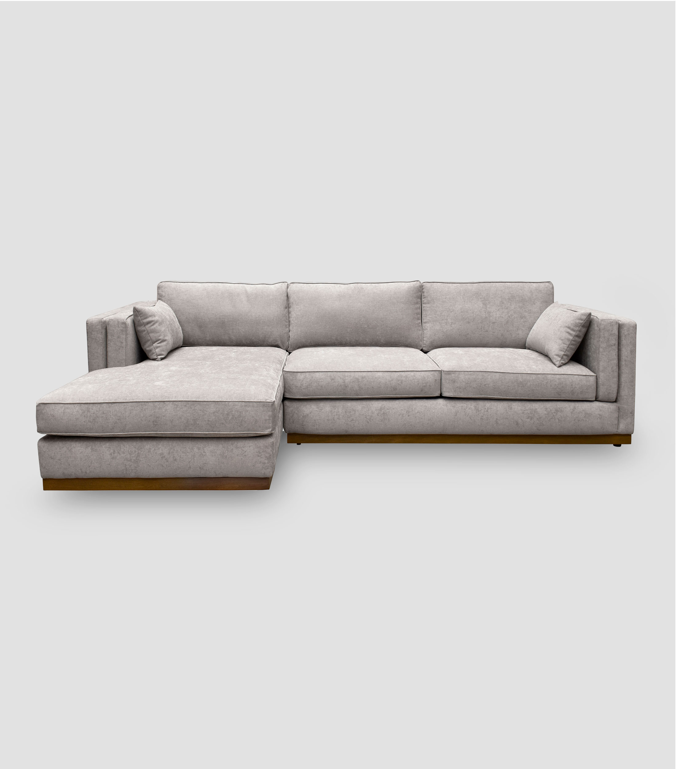 Sala modular izquierda de 3 Asientos Hayden Gris